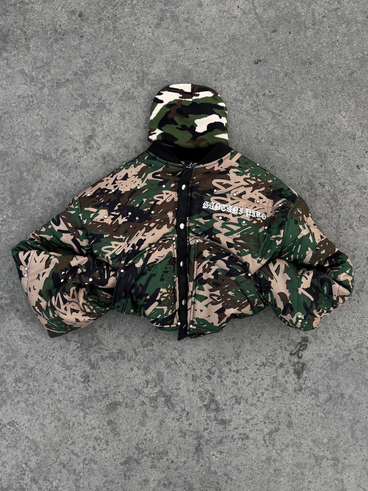 PUFFER JACKET CAMO BOXY SANTANI PIRO EXCLUSIVE COLLECTION
