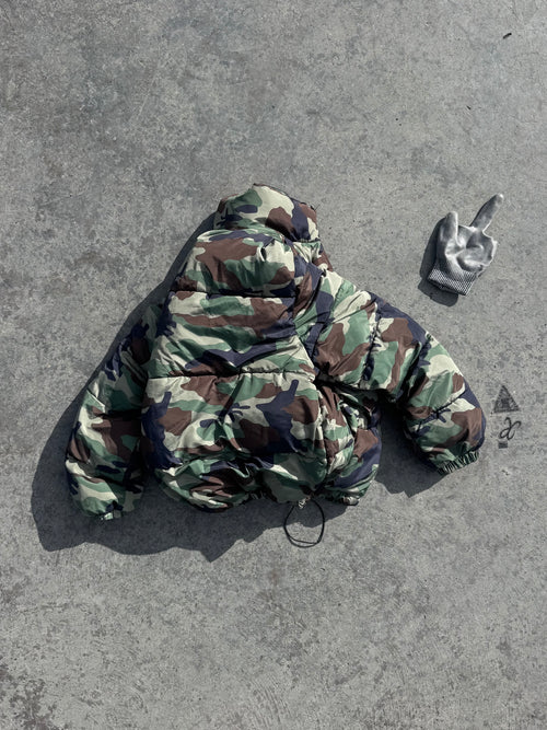 CAMO PUFFER JACKET STYLE PIECE