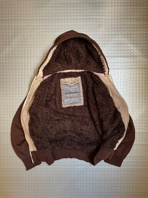 ABERCROMBIE & FITCH OG FULL ZIP THERMAL JACKET COFFE UNISEX