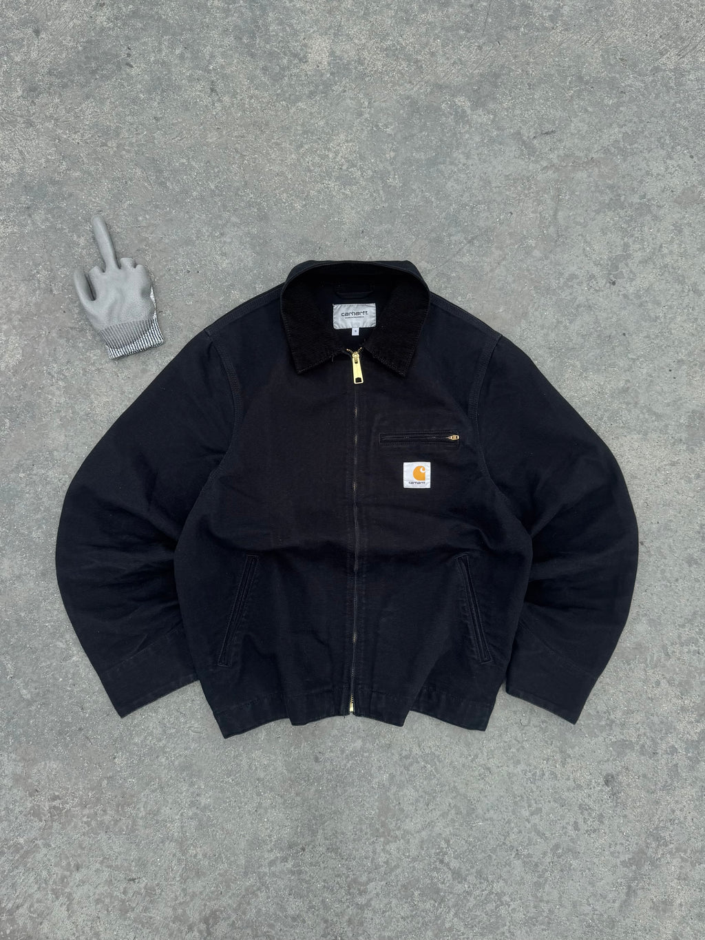 CARHARTT WIP DETROIT JACKET BLACK WORK WEAR