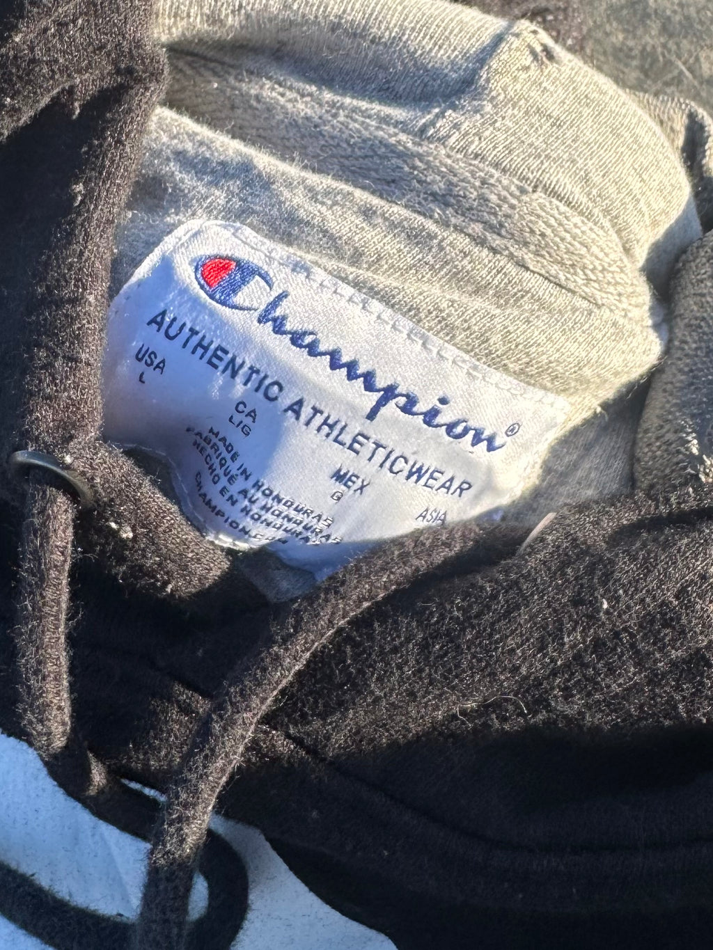 CHAMPIONS HOODIE BLACK BOX LOGO