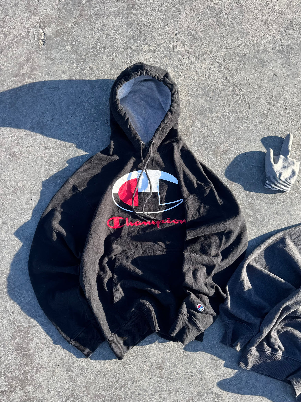 CHAMPIONS HOODIE BLACK BOX LOGO