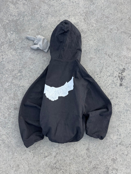 BLACK HOODIE YE 100% COTTON