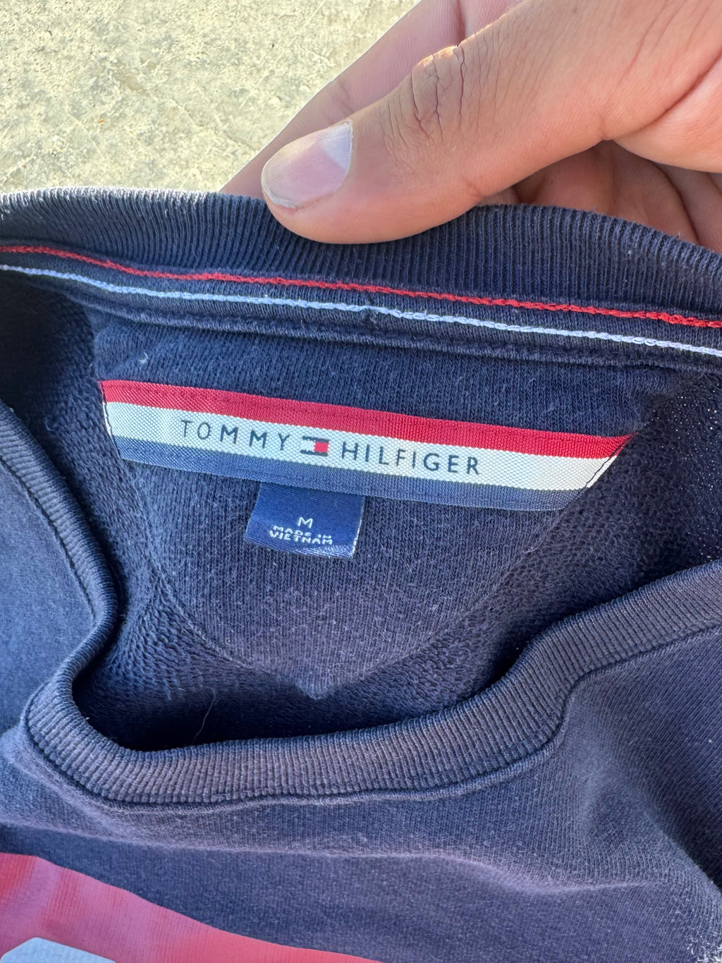 SWEATER BLUE BOX LOGO TOMMY HILFIGUER
