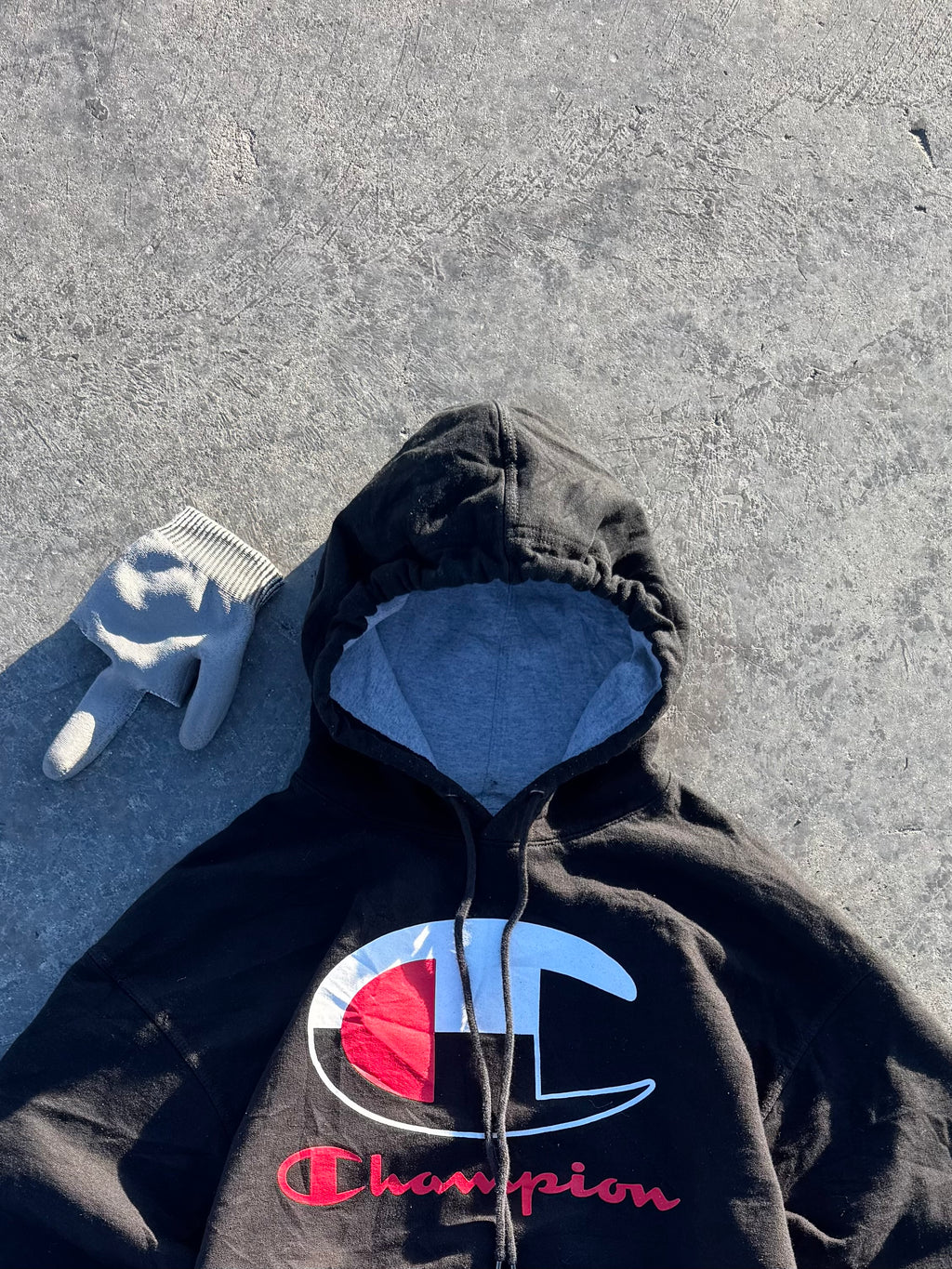 CHAMPIONS HOODIE BLACK BOX LOGO