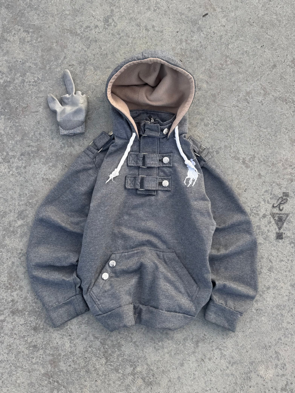 RARE HOODIE POLO BIG PONY