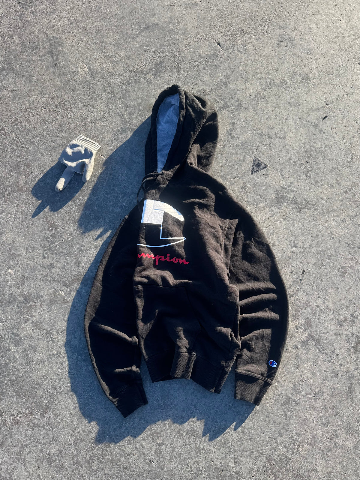CHAMPIONS HOODIE BLACK BOX LOGO