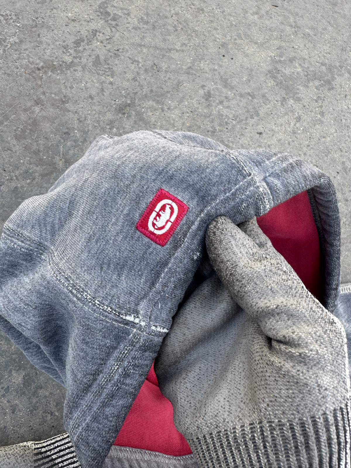 ECKO UNLTD BOX LOGO ZIPPER DISTRESSED