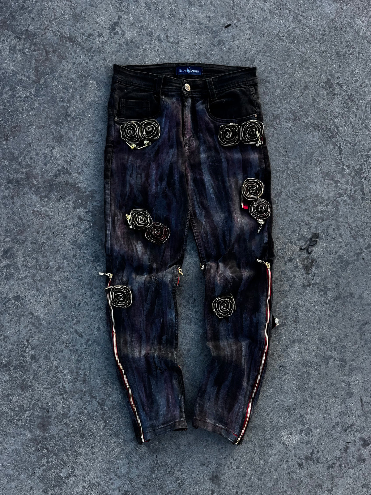 JEAN POLO RALPH LAUREN FLARED ROSAS CUSTOM VGANGBANDO 🌹