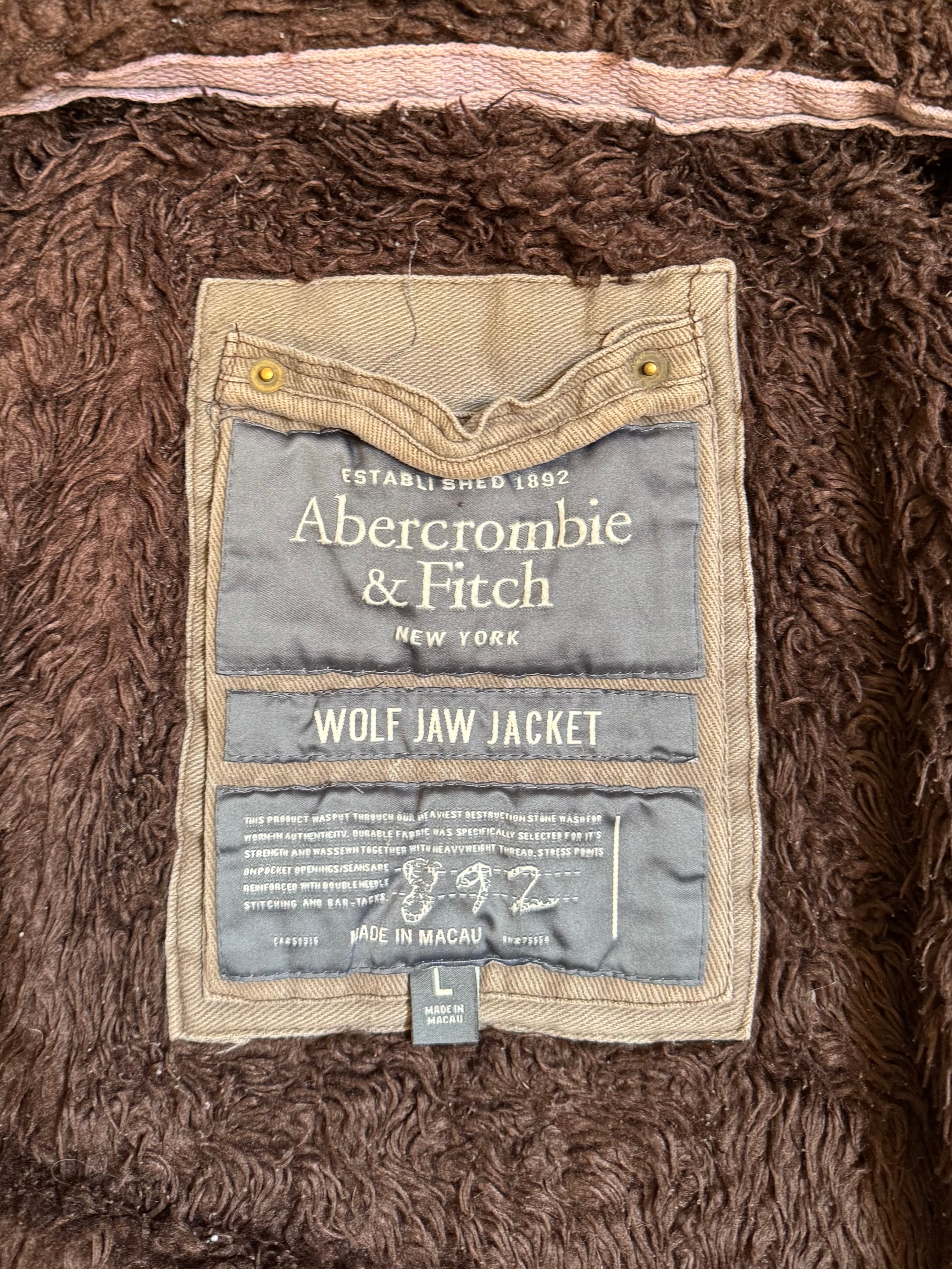 ABERCROMBIE & FITCH OG FULL ZIP THERMAL JACKET COFFE UNISEX