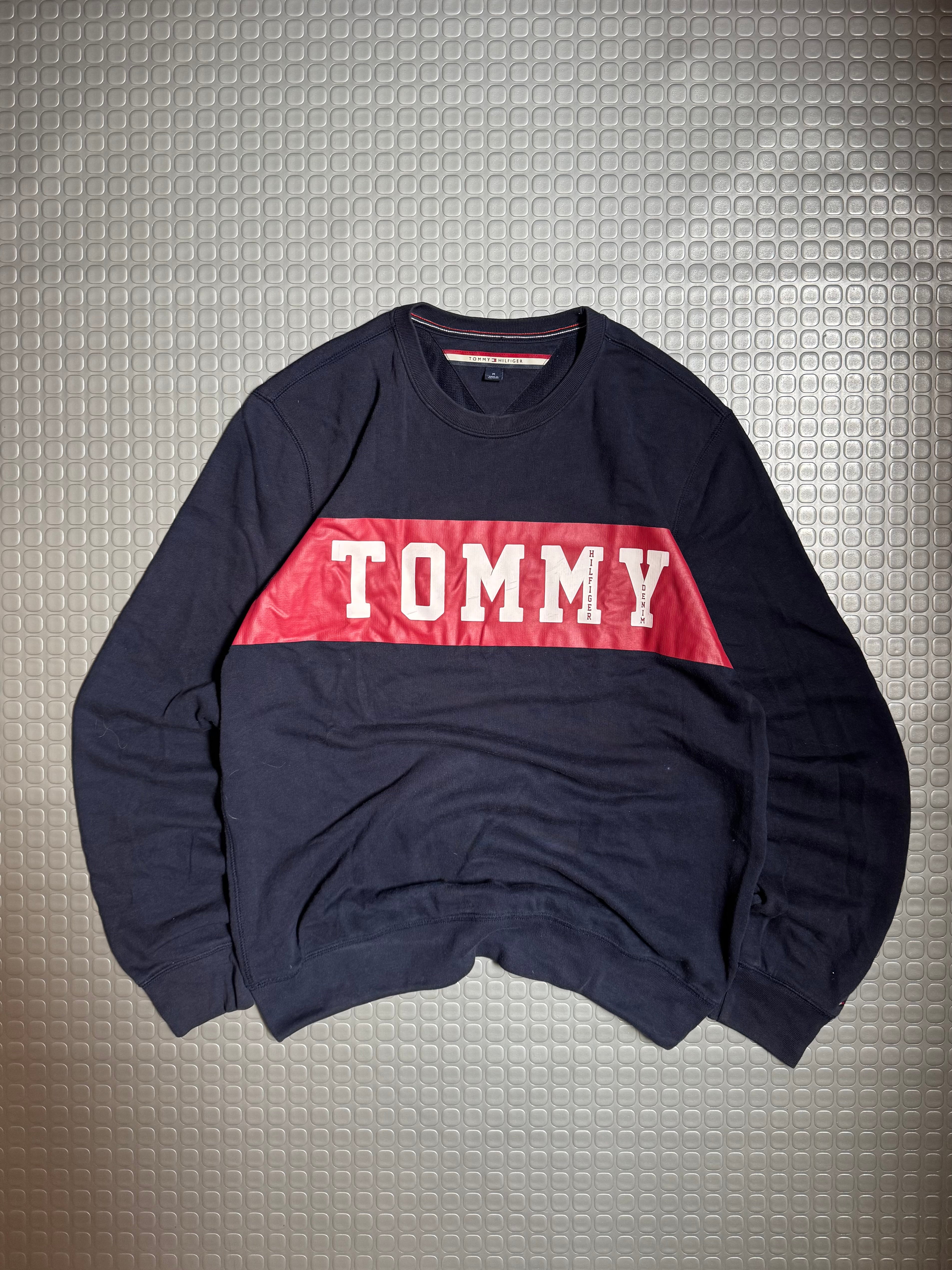 SWEATER GIGANT LOGO TOMMY HILFIGUER OG T-100%COTTON