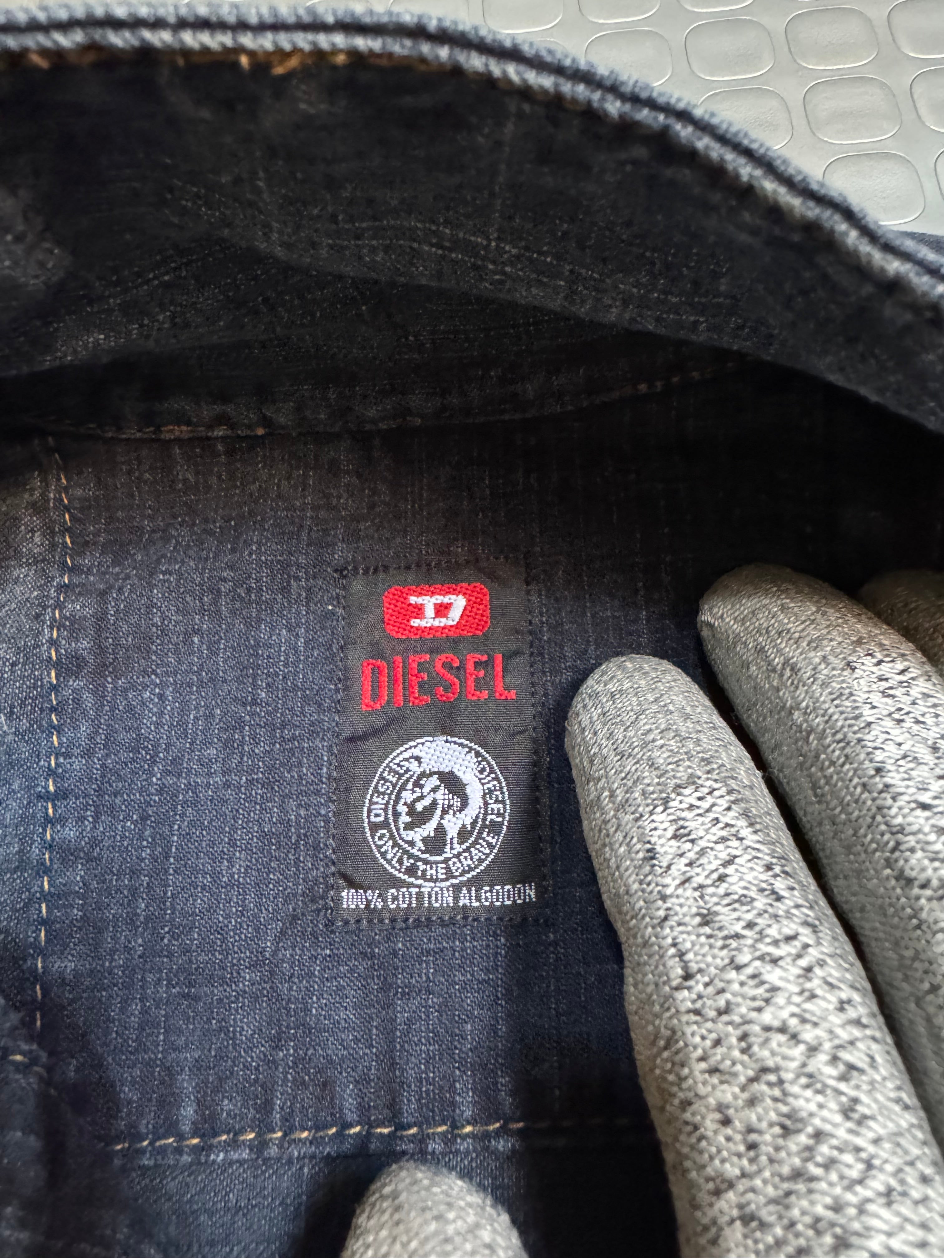 DIÉSEL ZIP JACKET BLUE DENIM 100% COTTON EXCLUSIVE PIECE