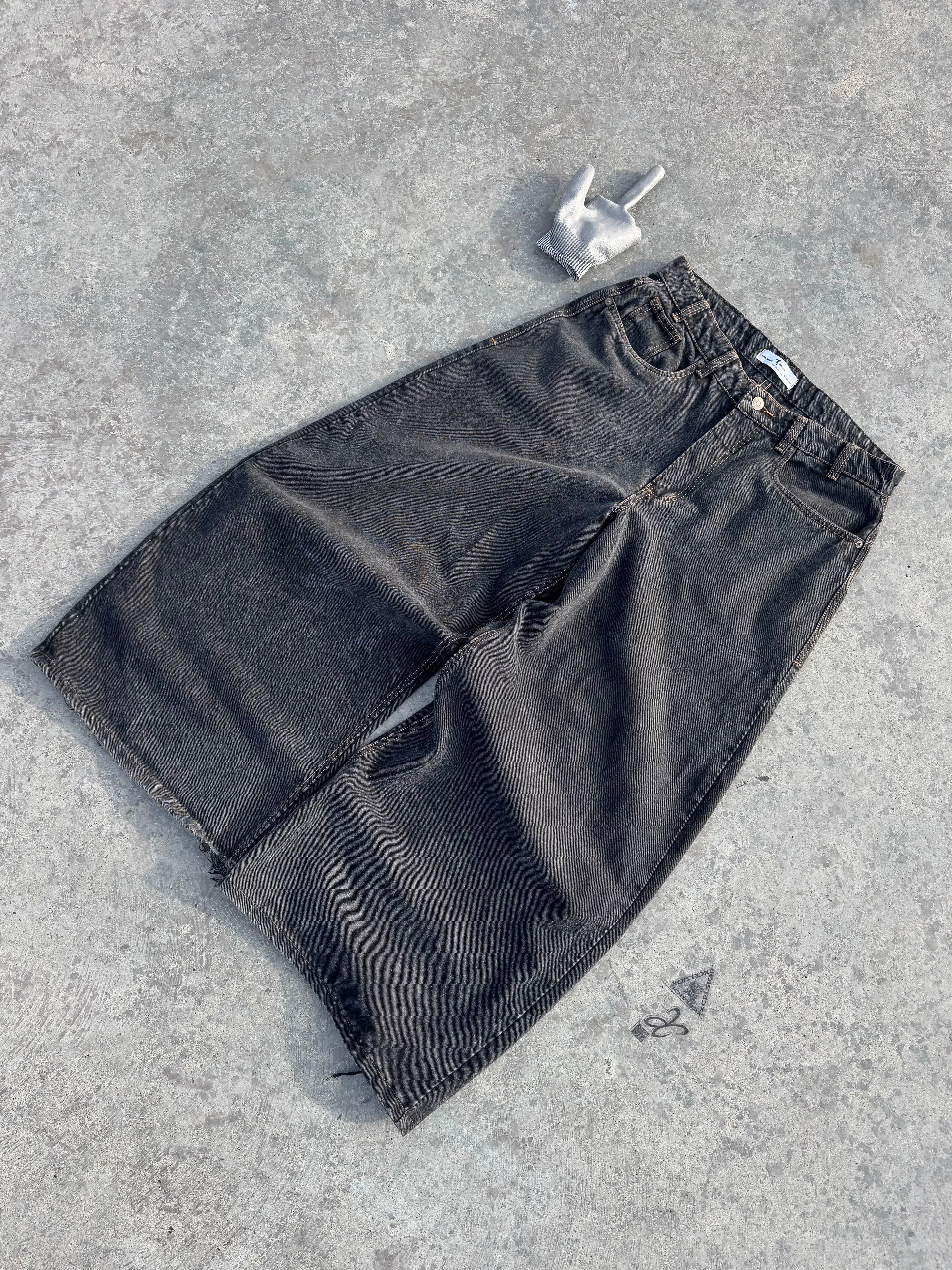 BOOT LEG BLACK DENIM PANT WASSTE