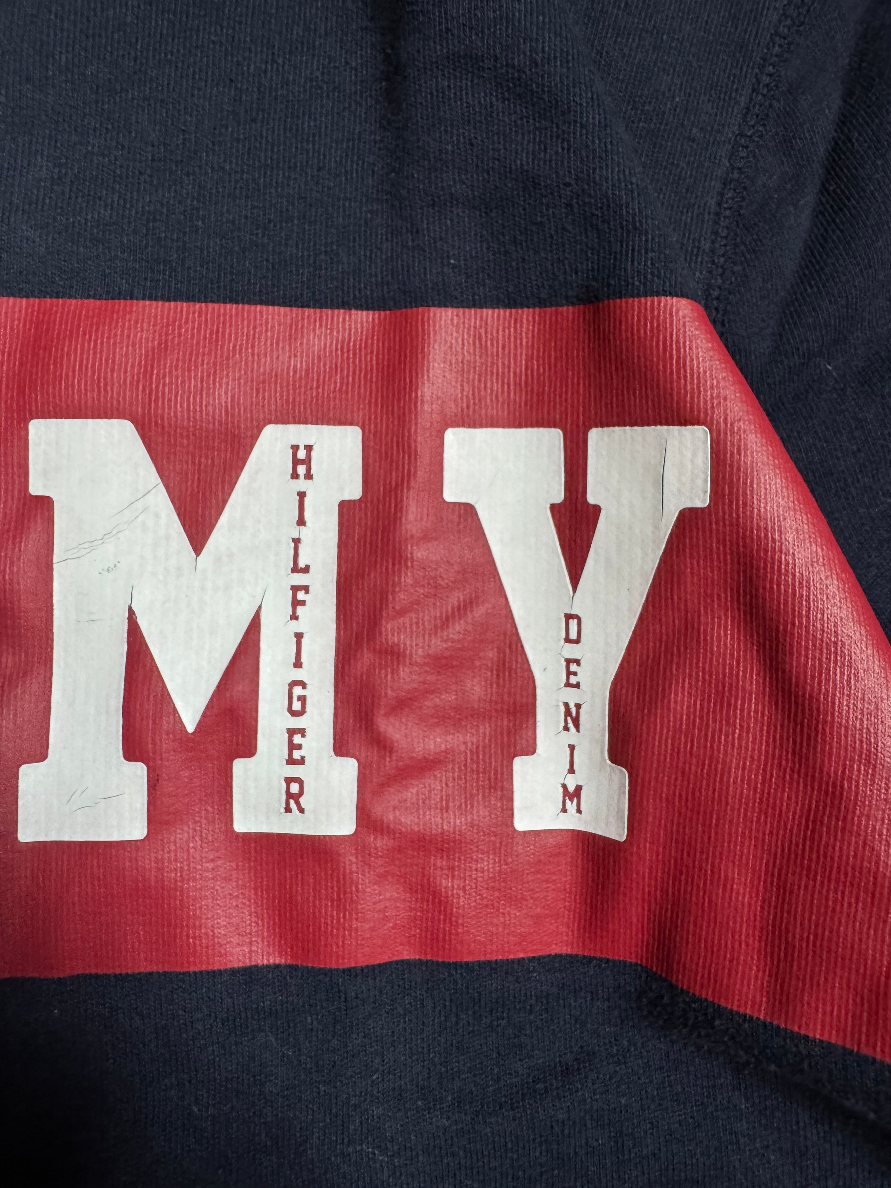 SWEATER GIGANT LOGO TOMMY HILFIGUER OG T-100%COTTON