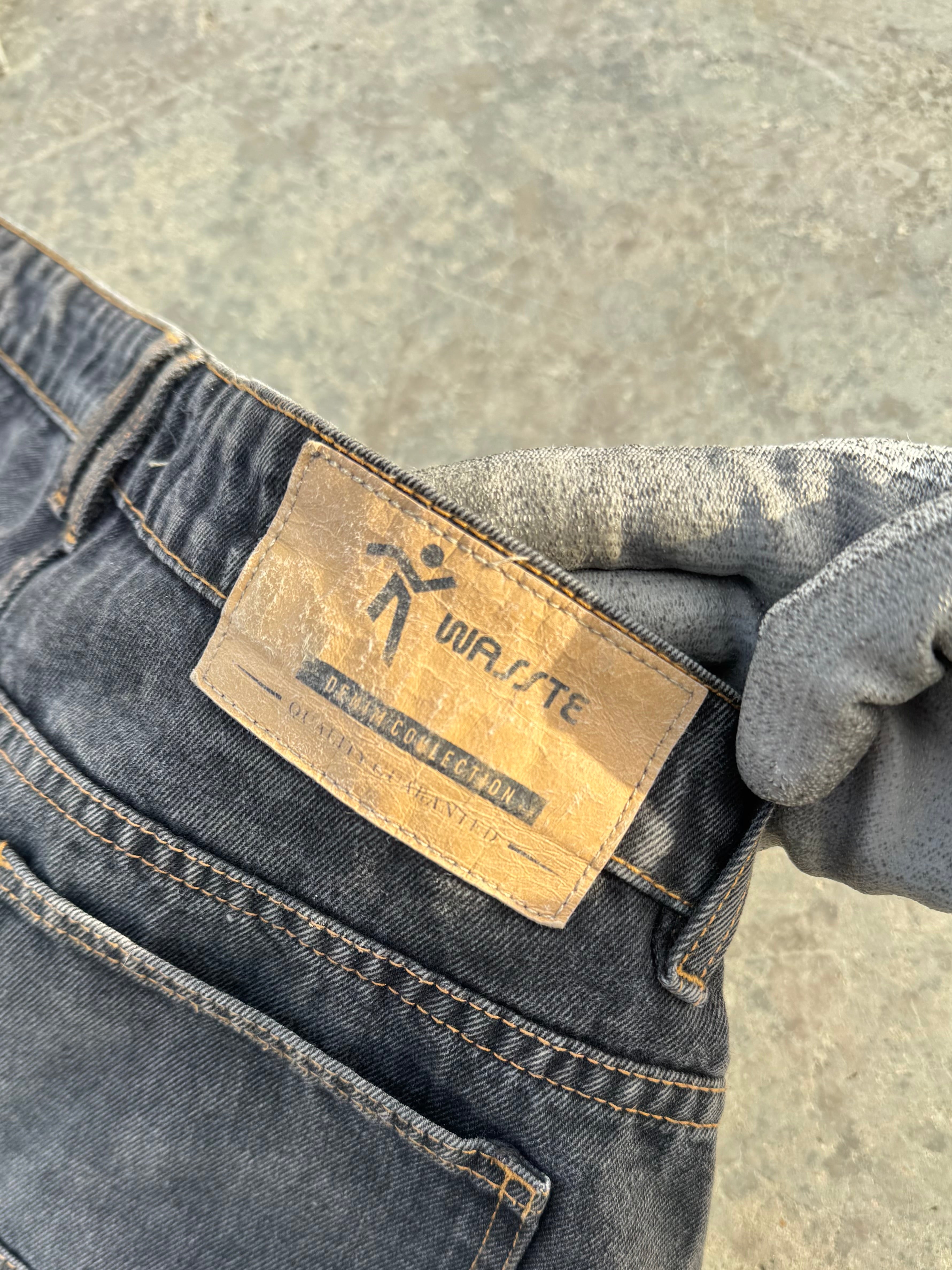BOOT LEG BLACK DENIM PANT WASSTE
