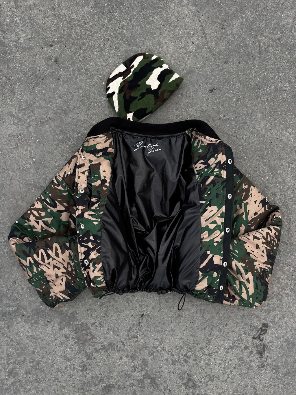PUFFER JACKET CAMO BOXY SANTANI PIRO EXCLUSIVE COLLECTION