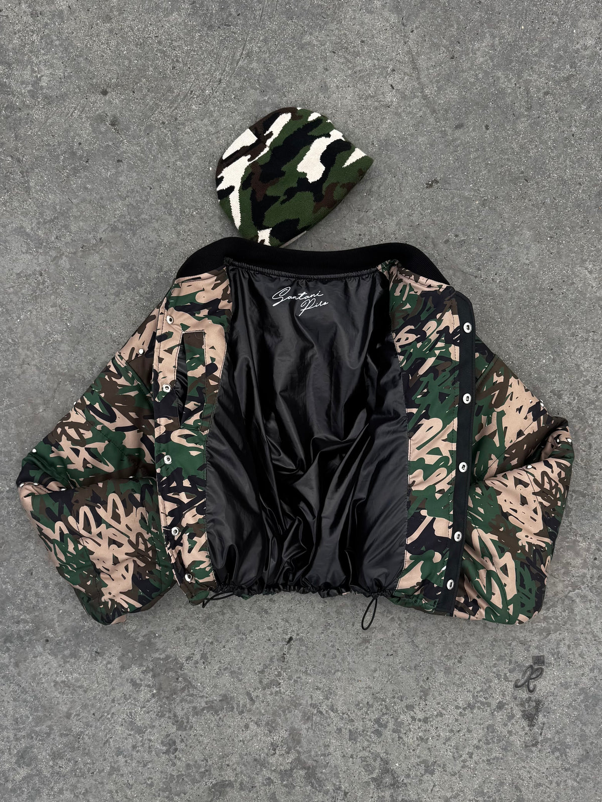 PUFFER JACKET CAMO BOXY SANTANI PIRO EXCLUSIVE COLLECTION