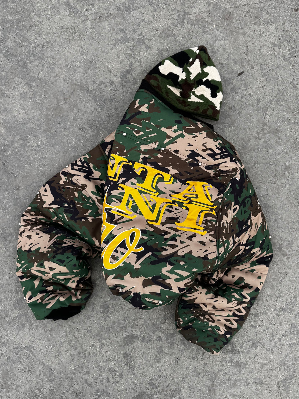 PUFFER JACKET CAMO BOXY SANTANI PIRO EXCLUSIVE COLLECTION