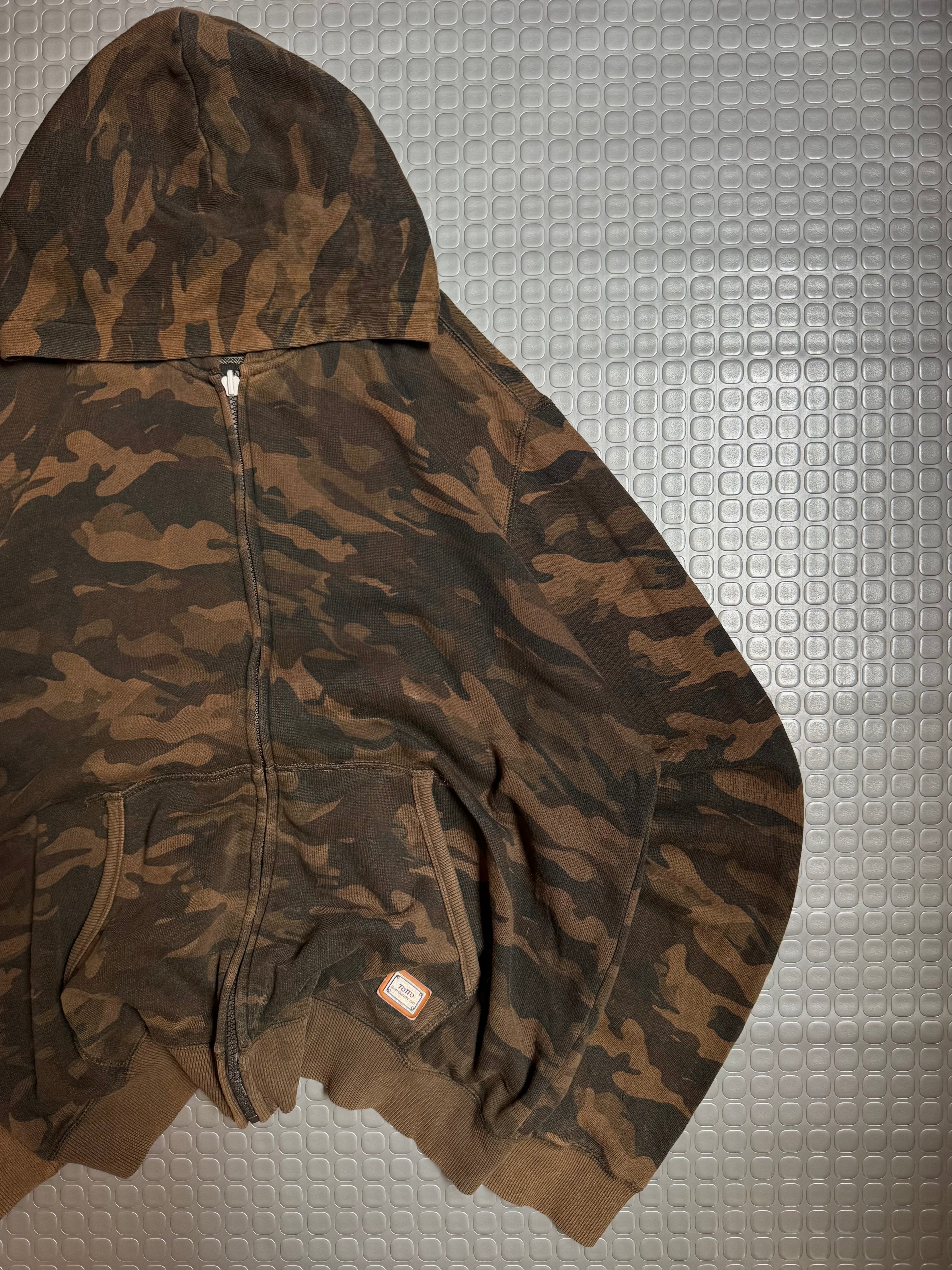 FULL ZIP HOODIE CAMO TOTTO 100% COTTON