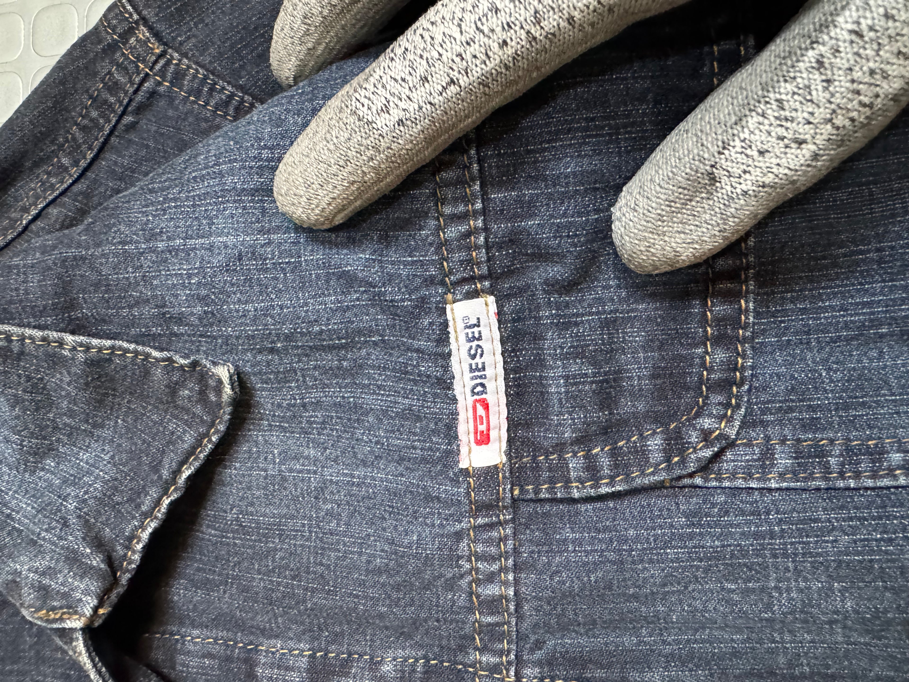 DIÉSEL ZIP JACKET BLUE DENIM 100% COTTON EXCLUSIVE PIECE