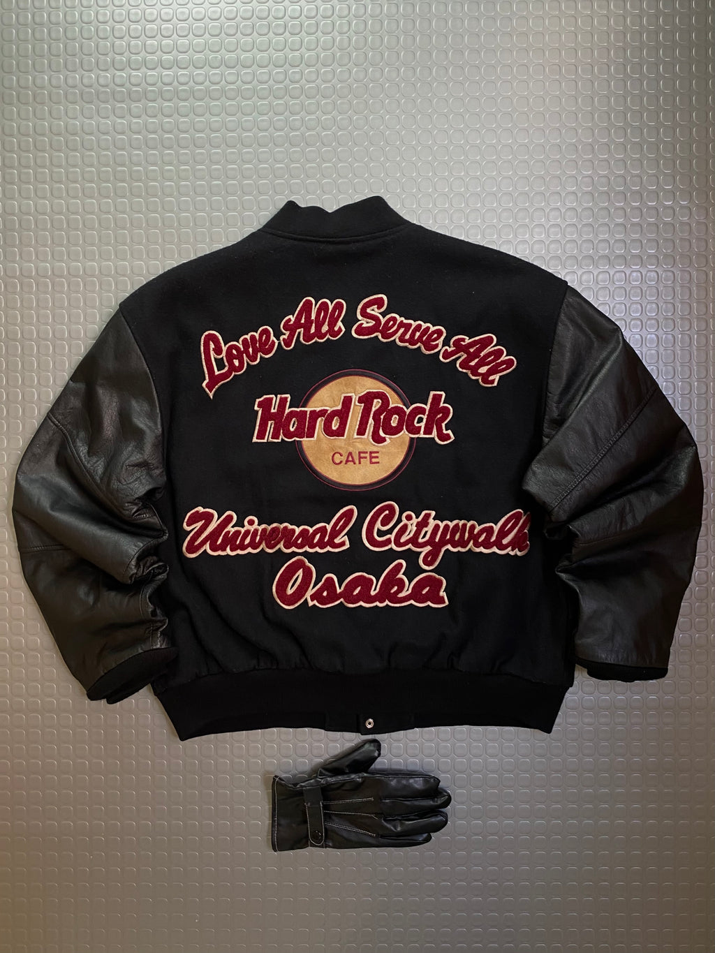 VARSITY JACKET HARD ROCK CAFE 100% OG CITYWALK OSAKA MADE IN KOREA