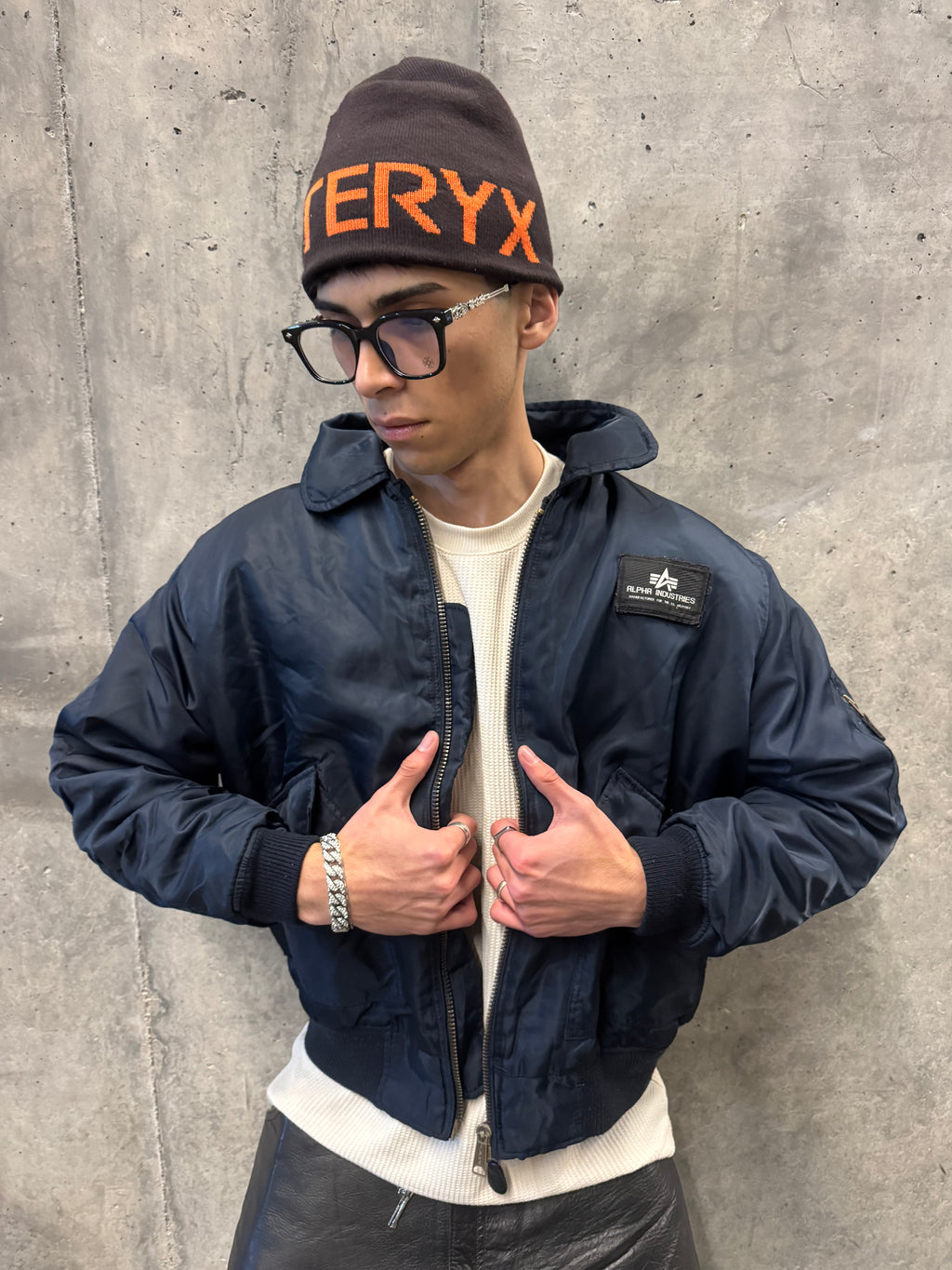 ALPHA INDUSTRIES CWU BOMBER JACKET BLUE