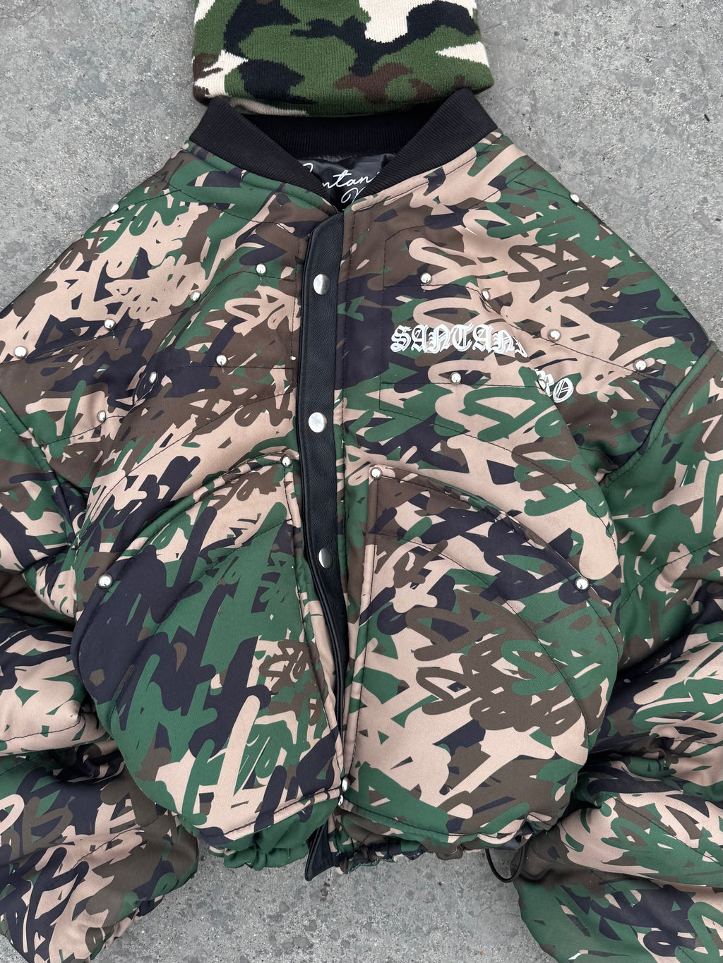 PUFFER JACKET CAMO BOXY SANTANI PIRO EXCLUSIVE COLLECTION