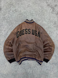GUESS USA BOMBER JACKET COFFE VINTAGE