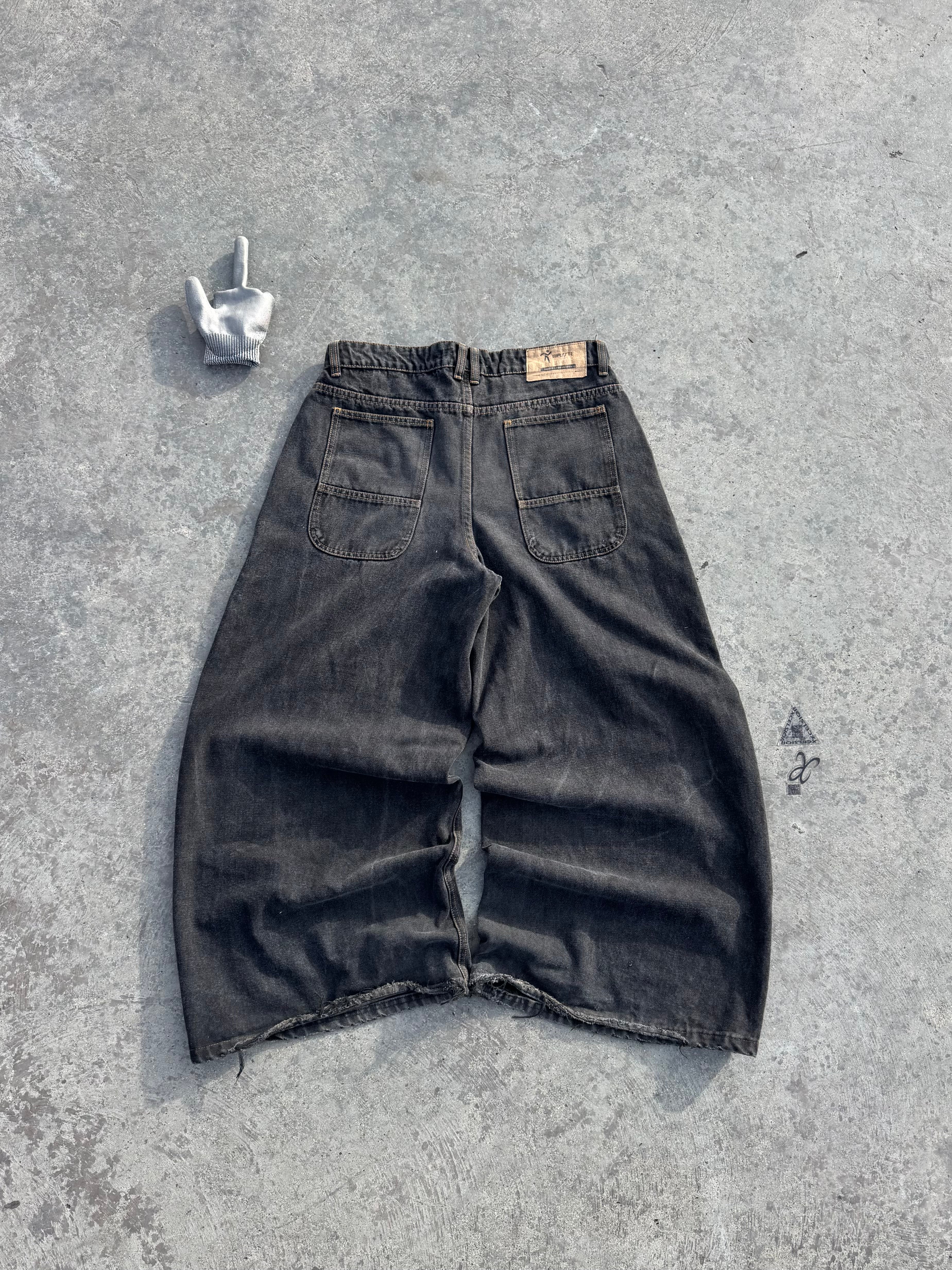 BOOT LEG BLACK DENIM PANT WASSTE
