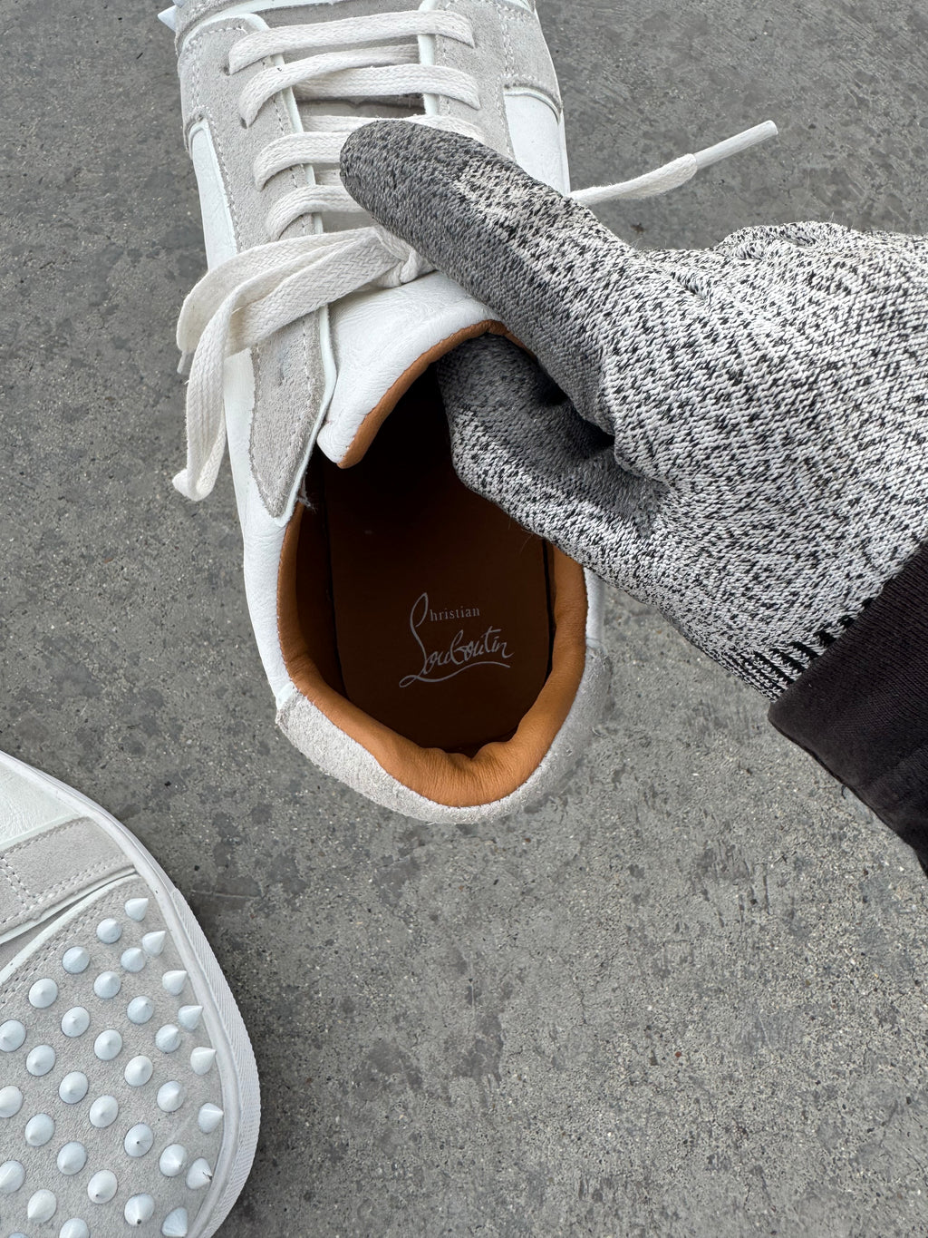 CHRISTIAN LOUBOUTIN WHITE SHOES