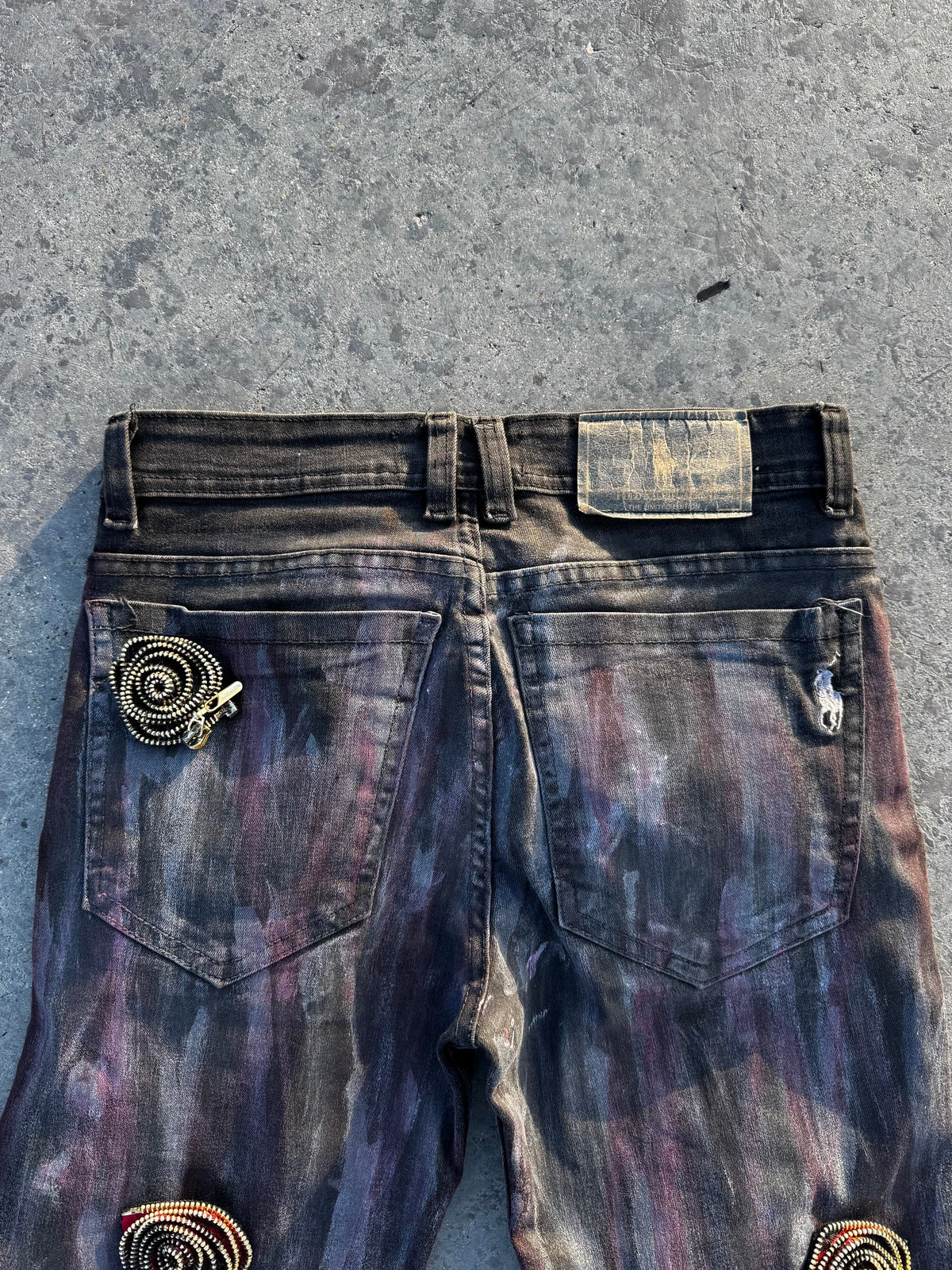 JEAN POLO RALPH LAUREN FLARED ROSAS CUSTOM VGANGBANDO 🌹