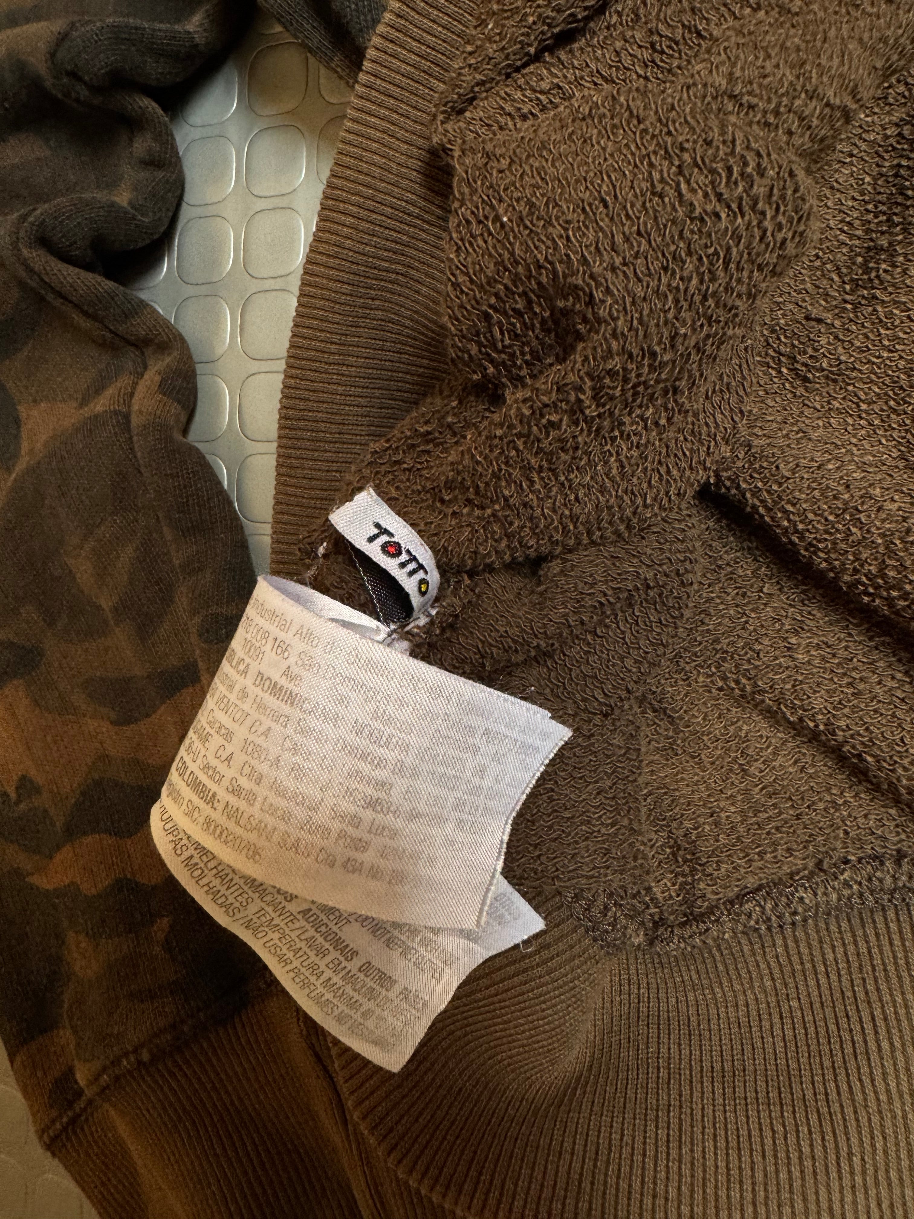 FULL ZIP HOODIE CAMO TOTTO 100% COTTON