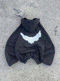 BLACK HOODIE YE 100% COTTON