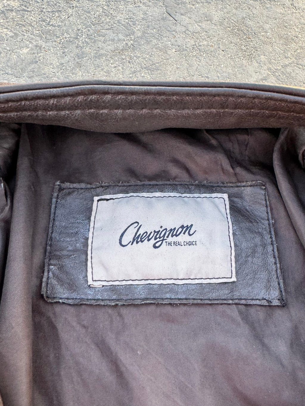 RARE CHEVIGNON JACKET 100% CUERO AUTÉNTICO