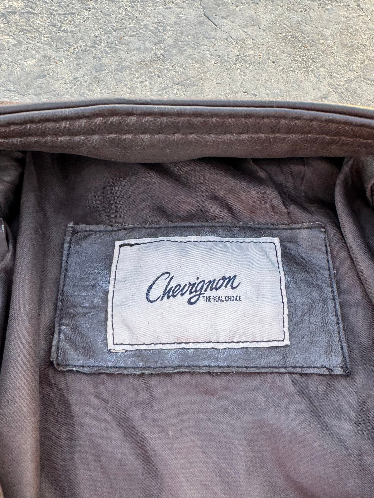 RARE CHEVIGNON JACKET 100% CUERO AUTÉNTICO