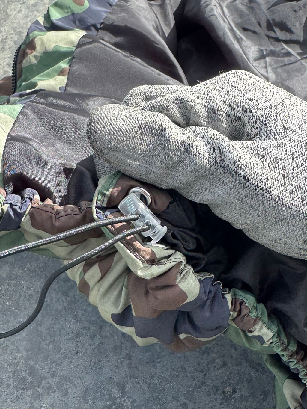 CAMO PUFFER JACKET STYLE PIECE