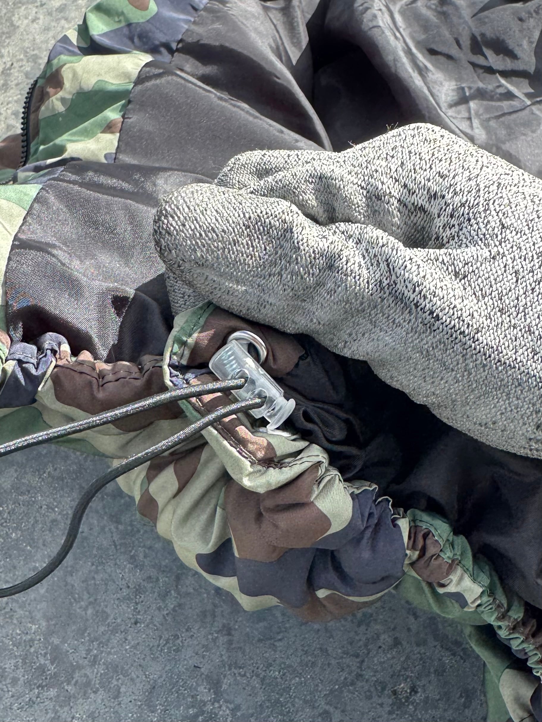 CAMO PUFFER JACKET STYLE PIECE