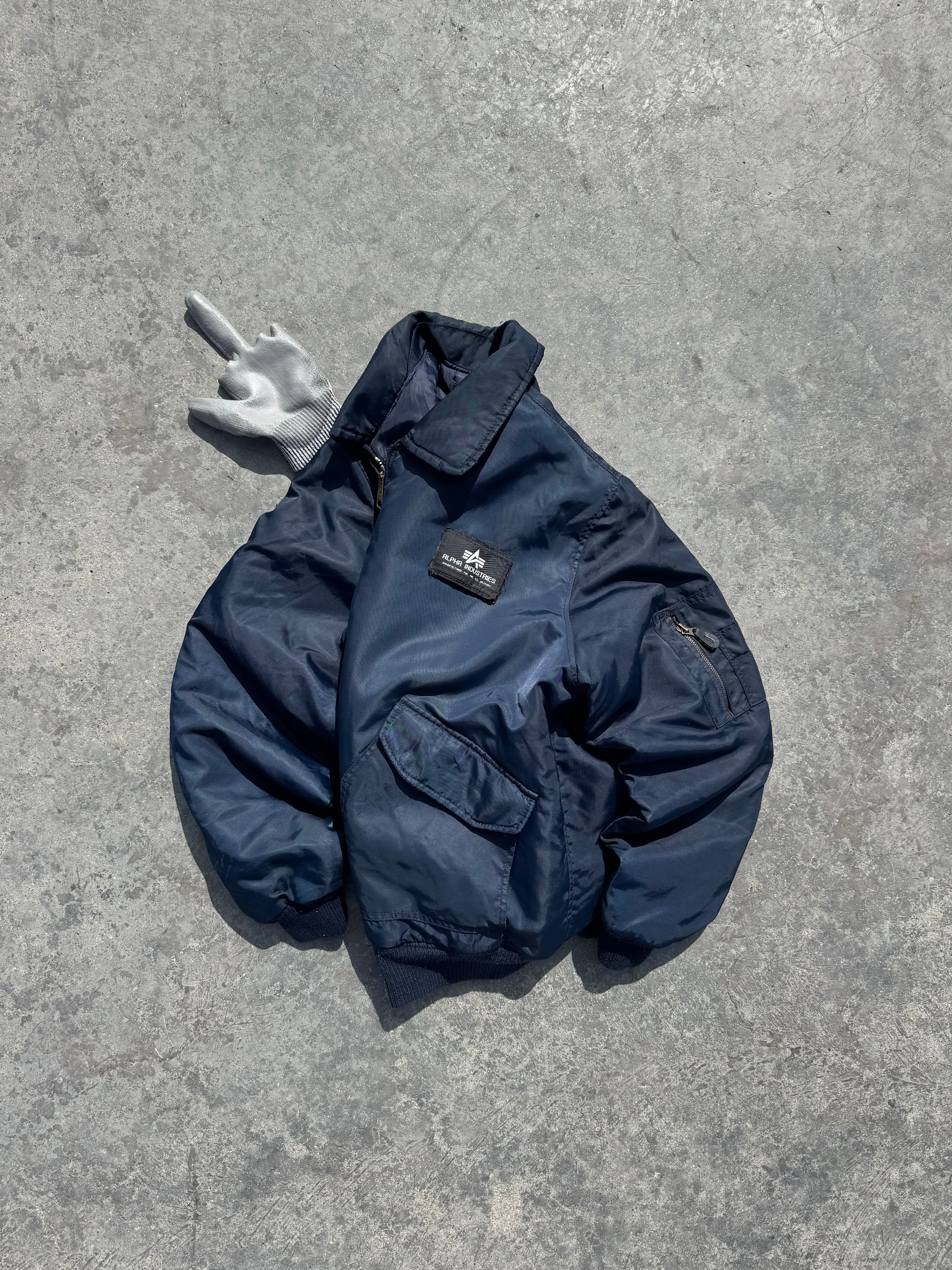 ALPHA INDUSTRIES CWU BOMBER JACKET BLUE