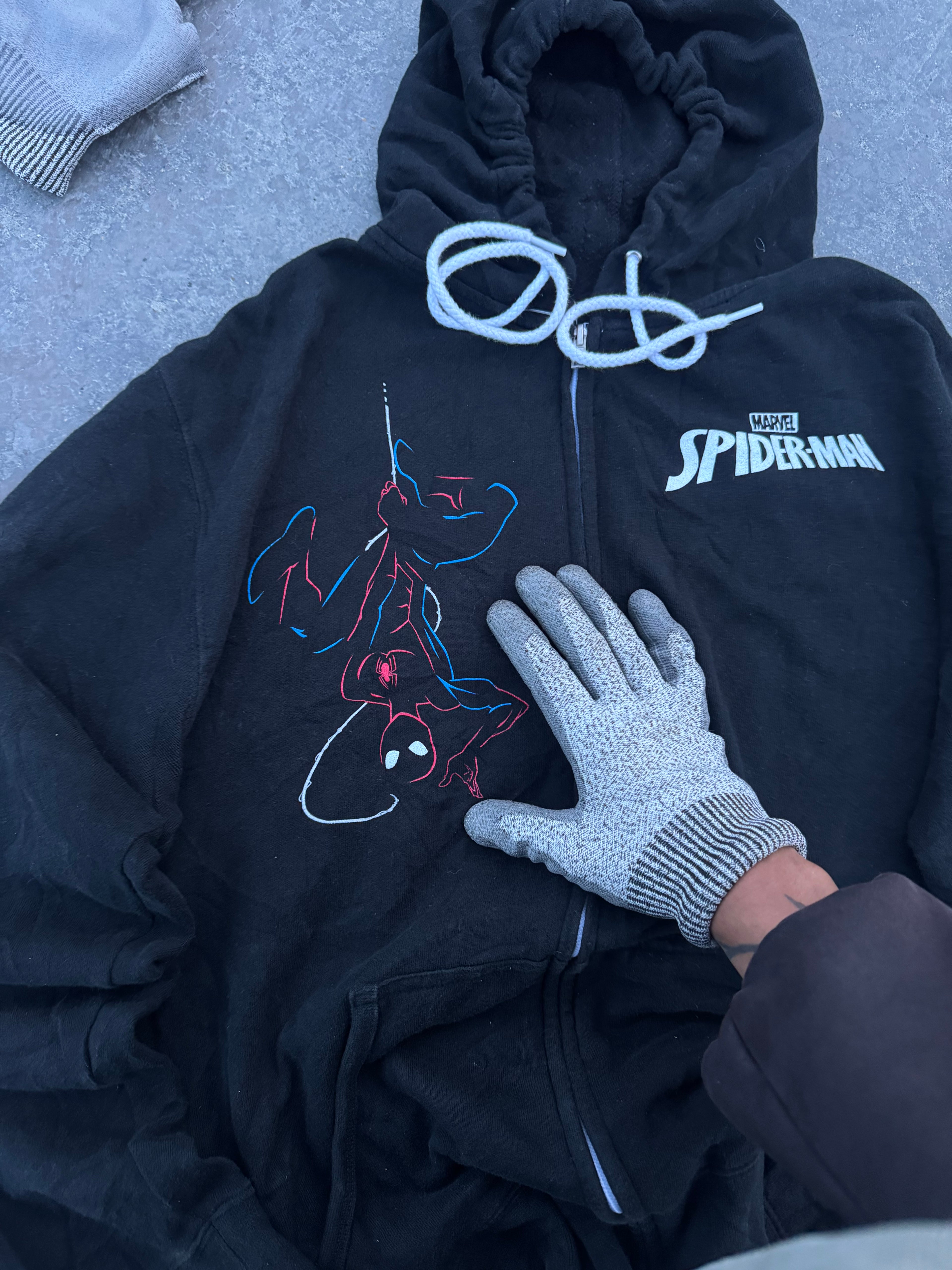 RARE SPIDERMAN-MAN ZIPPER JACKET MARVEL OG
