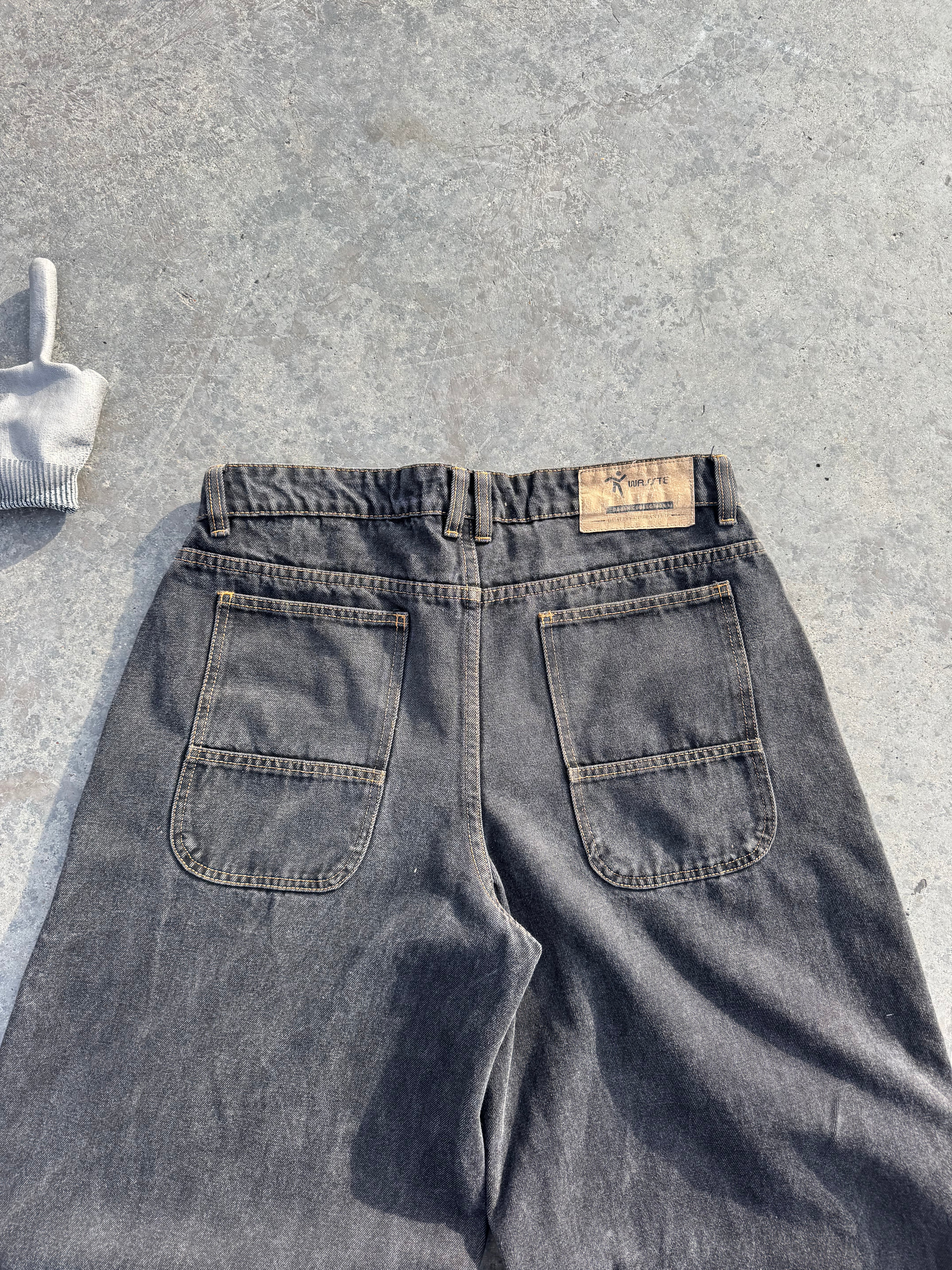 BOOT LEG BLACK DENIM PANT WASSTE
