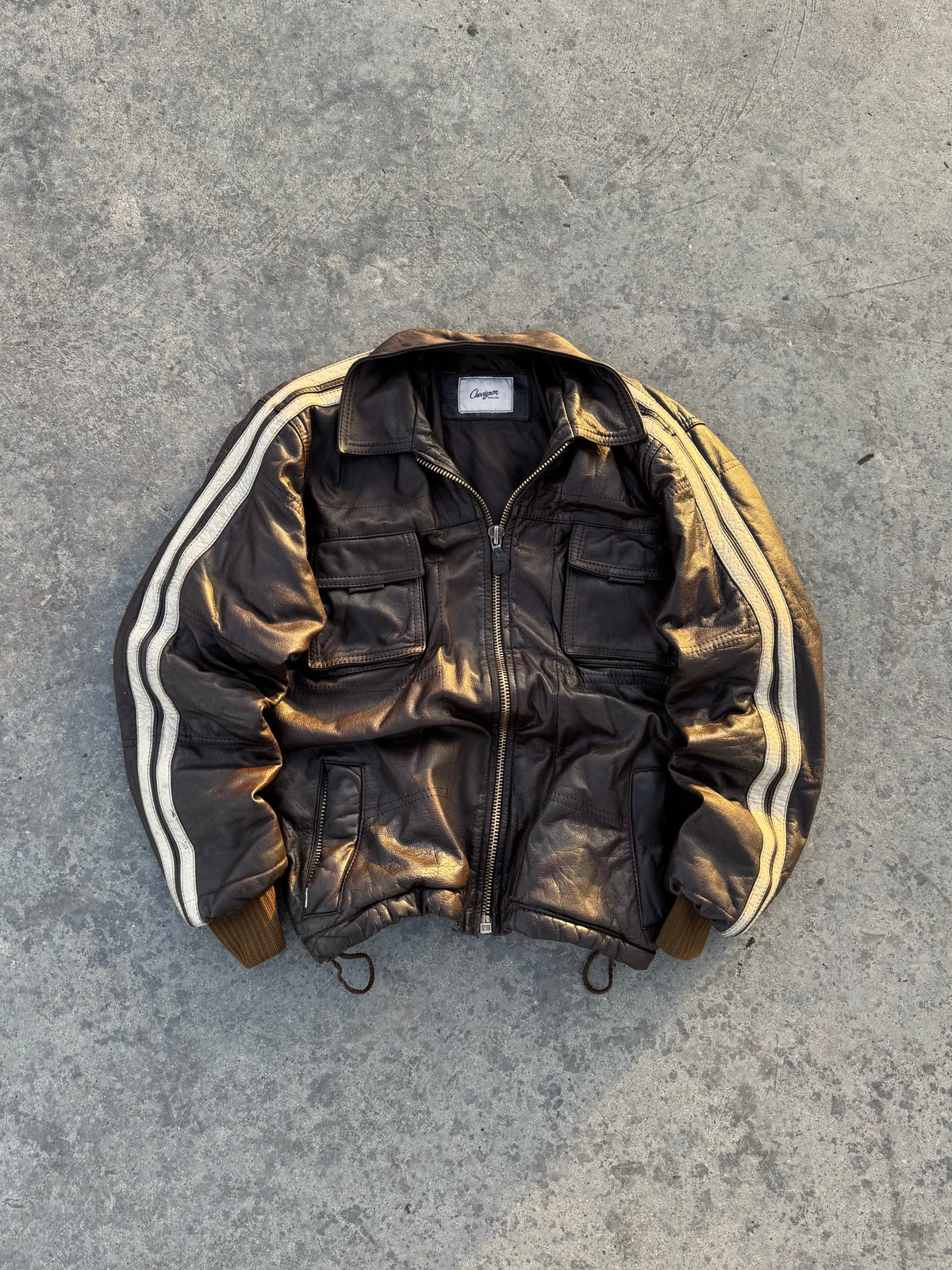 RARE CHEVIGNON JACKET 100% CUERO AUTÉNTICO