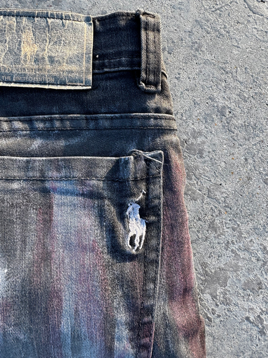 JEAN POLO RALPH LAUREN FLARED ROSAS CUSTOM VGANGBANDO 🌹