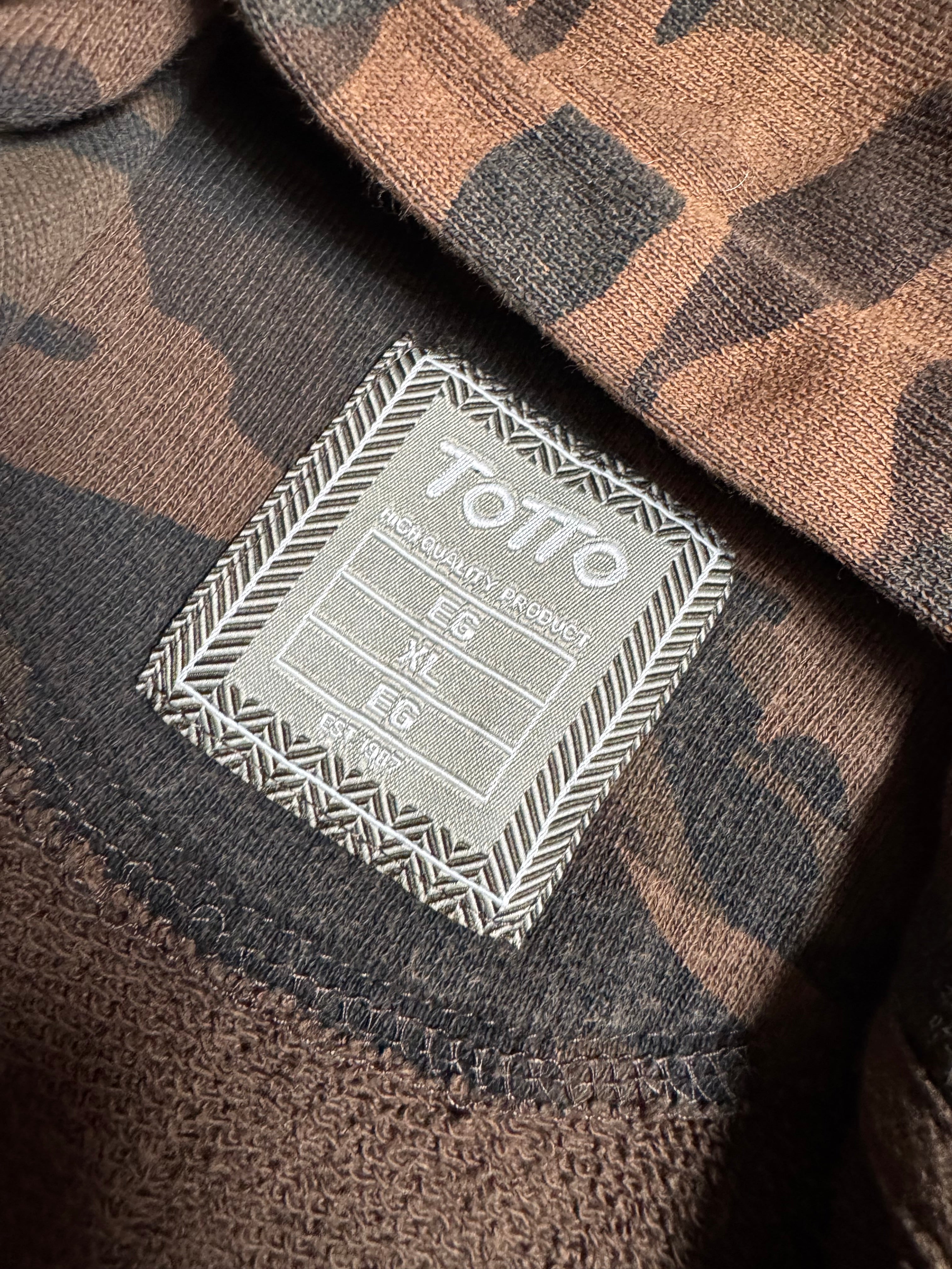 FULL ZIP HOODIE CAMO TOTTO 100% COTTON