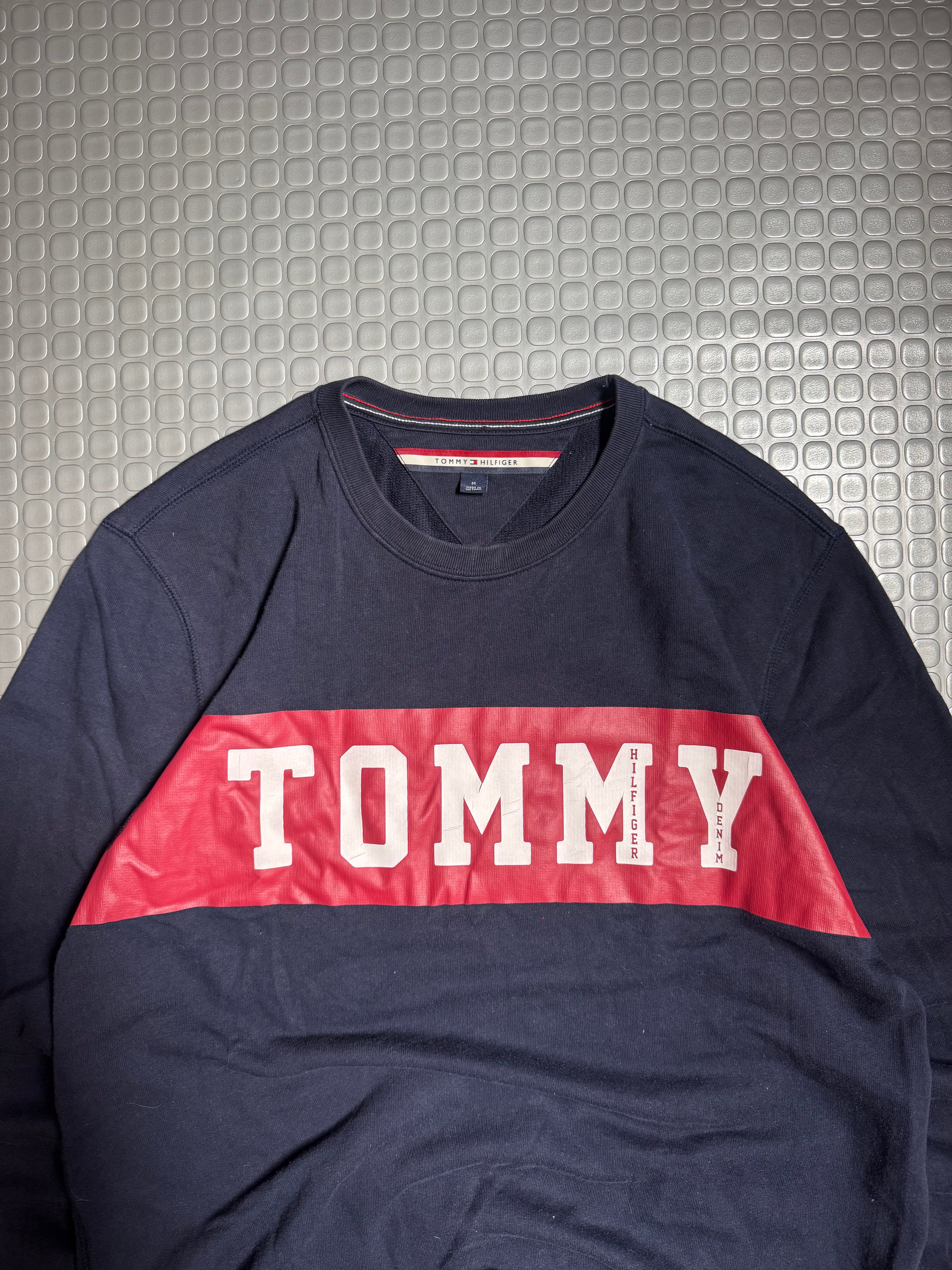 SWEATER GIGANT LOGO TOMMY HILFIGUER OG T-100%COTTON