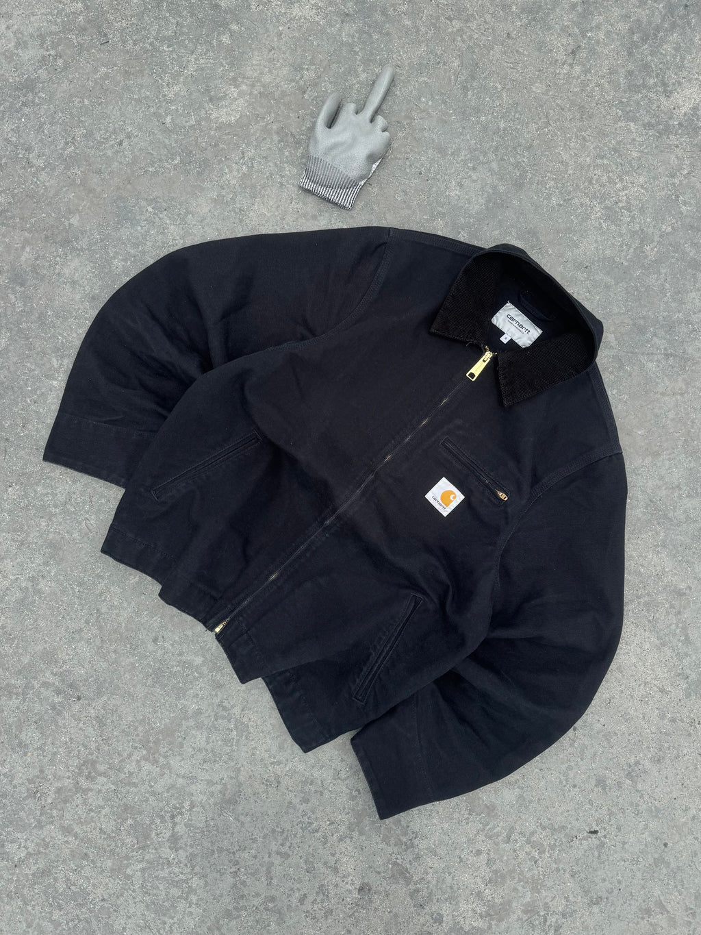 CARHARTT WIP DETROIT JACKET BLACK WORK WEAR