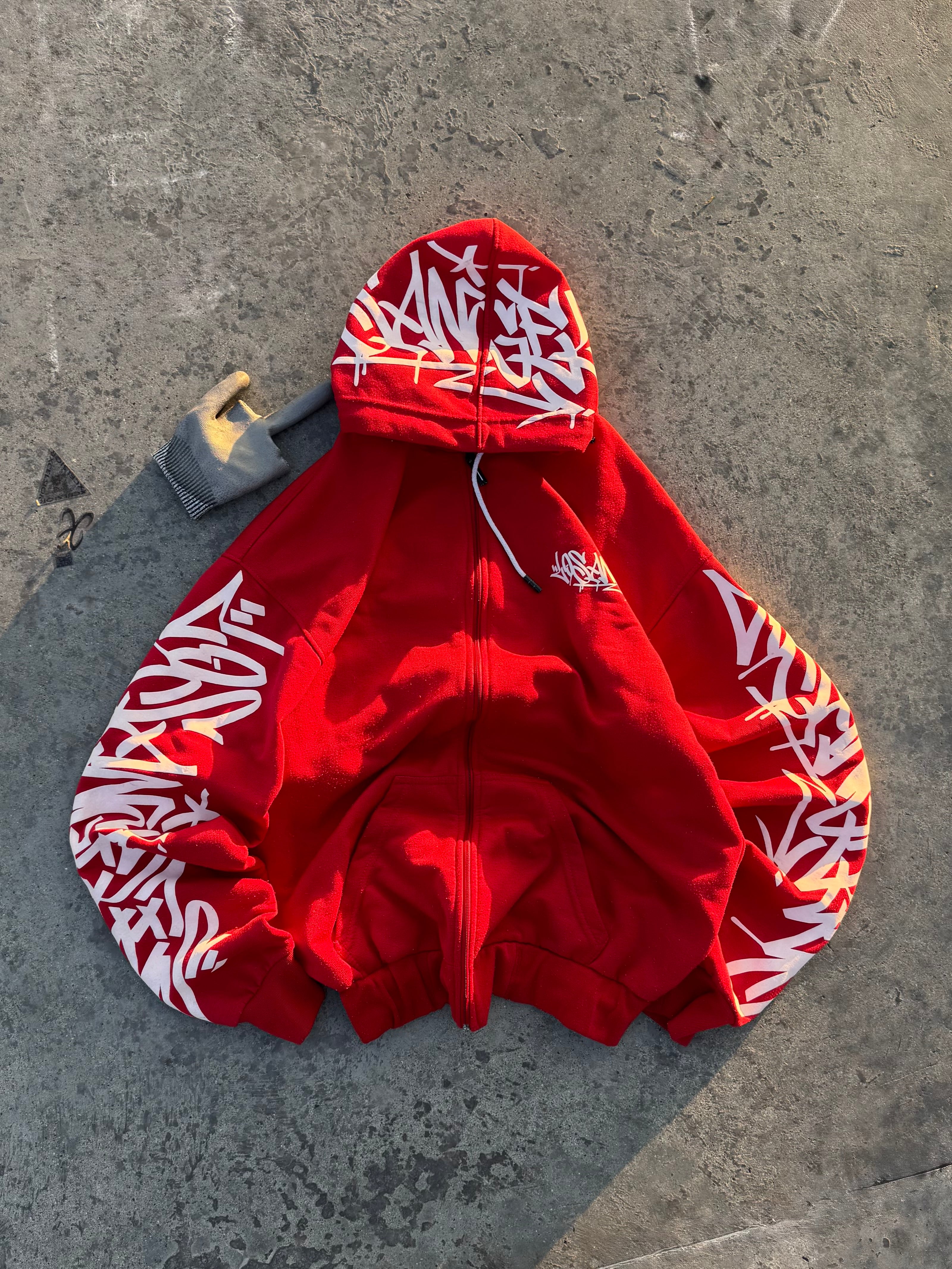 ZIPPER HOODIE BOX LOGO TAGS