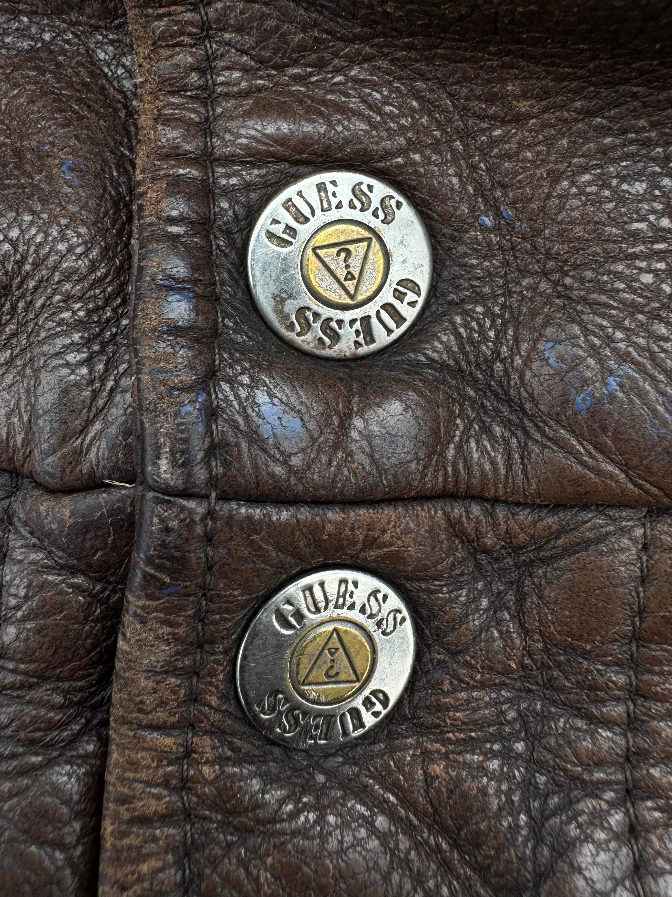 GUESS USA BOMBER JACKET COFFE VINTAGE