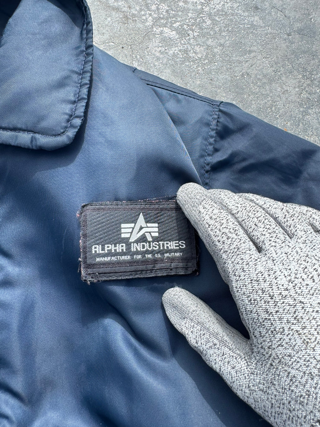ALPHA INDUSTRIES CWU BOMBER JACKET BLUE