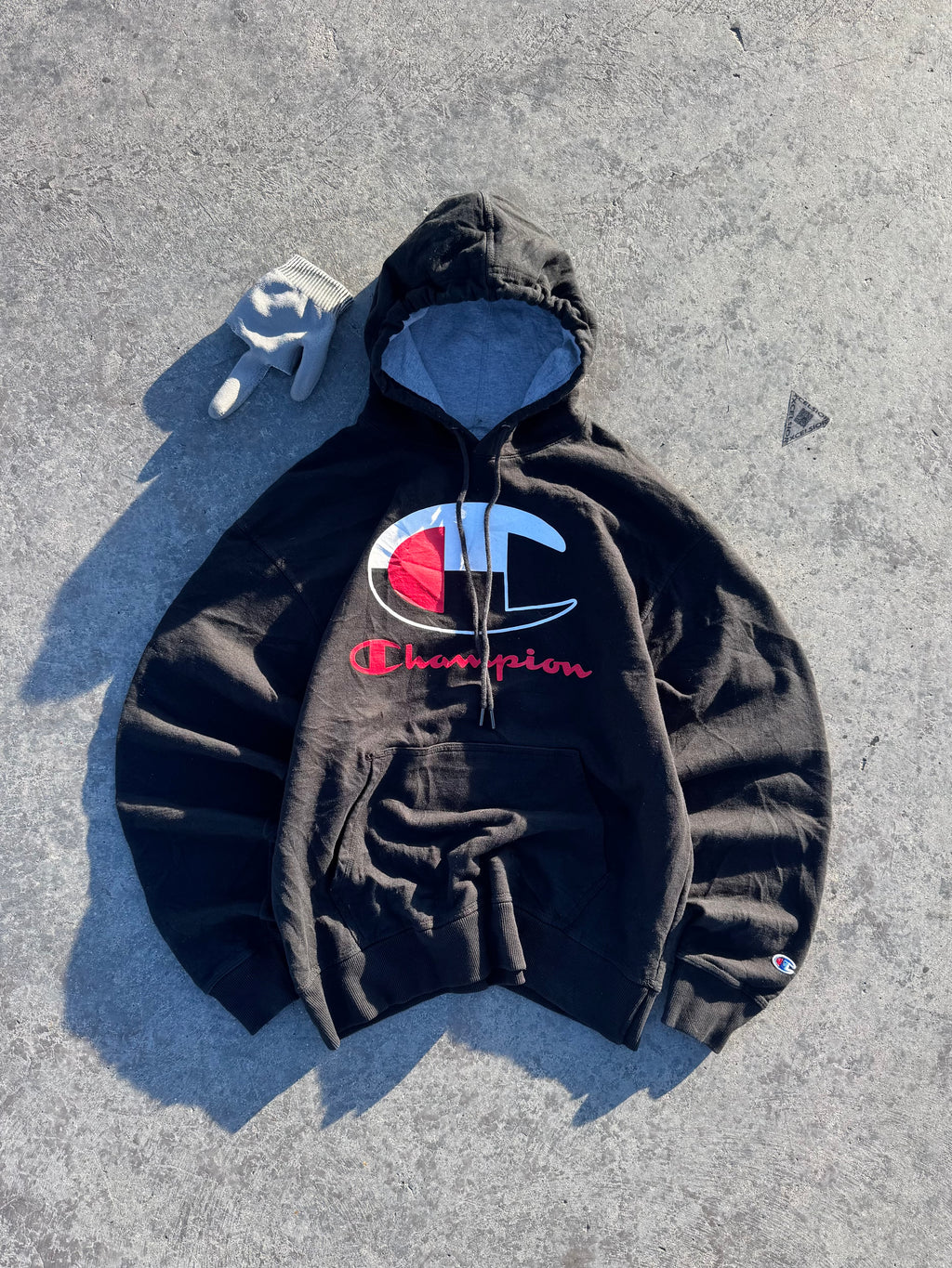 CHAMPIONS HOODIE BLACK BOX LOGO