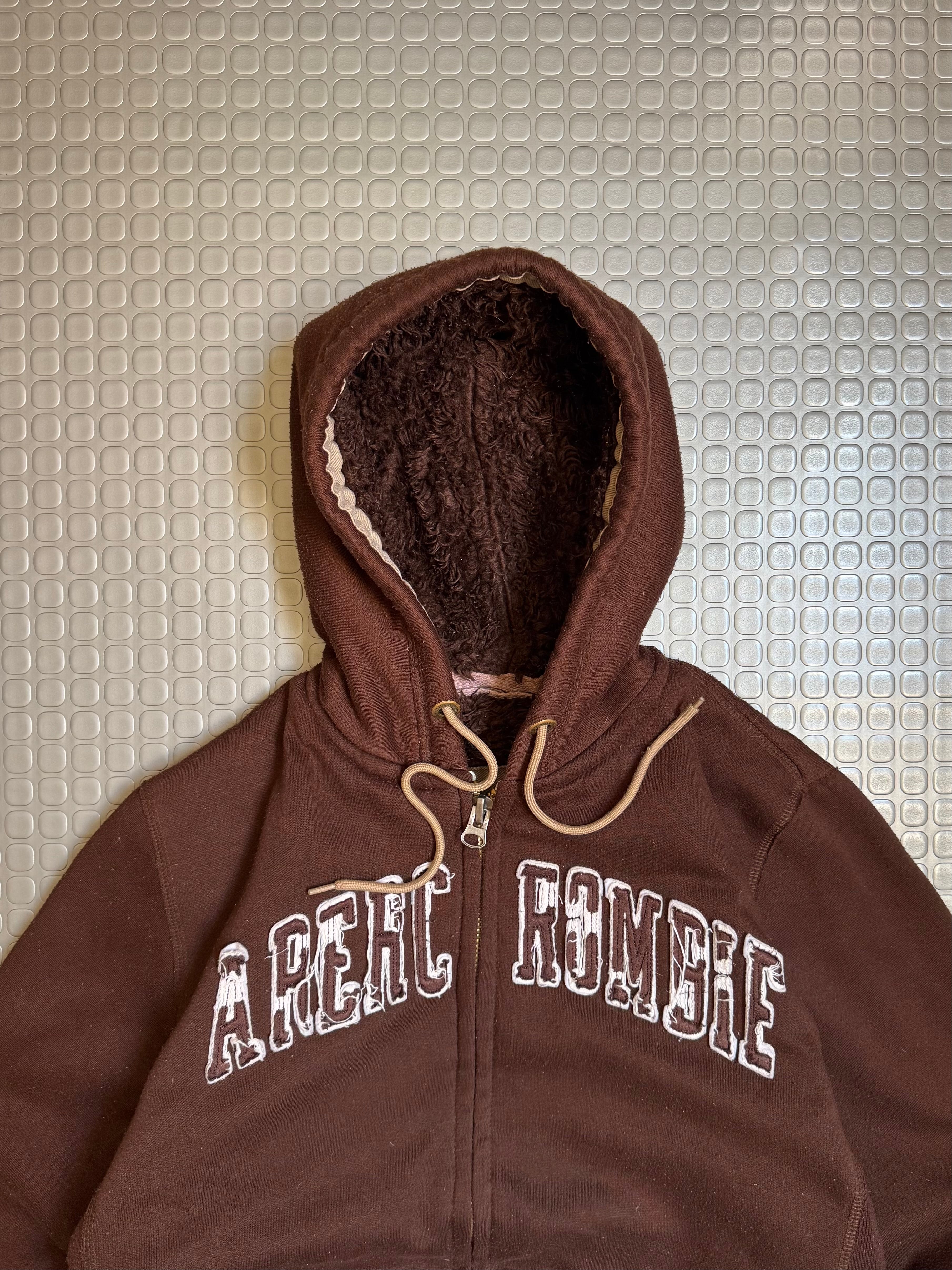 ABERCROMBIE & FITCH OG FULL ZIP THERMAL JACKET COFFE UNISEX